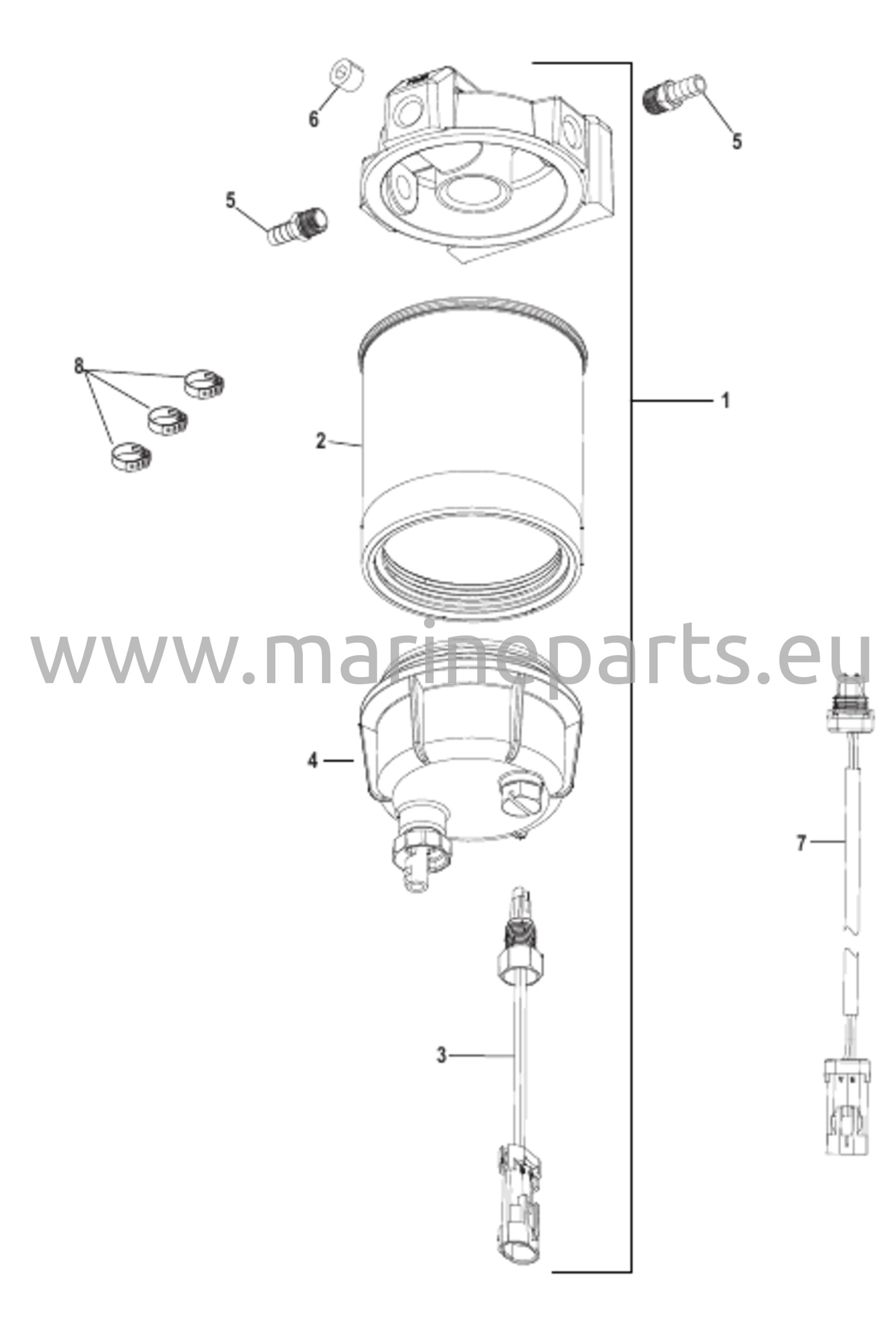 Vesierottimen suodatinpaketti 8M0046336
