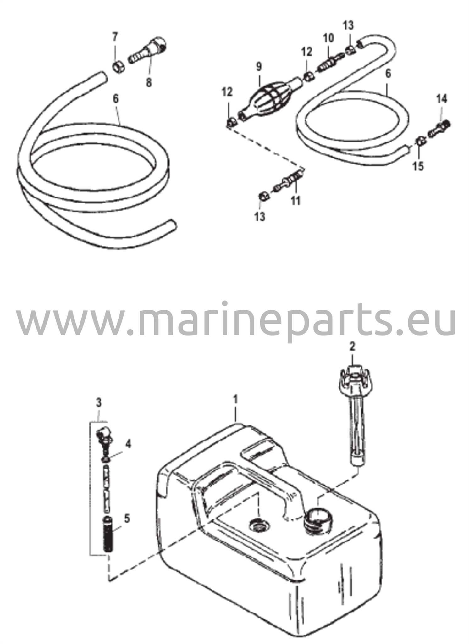 Polttoainesäiliö (muovia - 3,2 gallonaa)