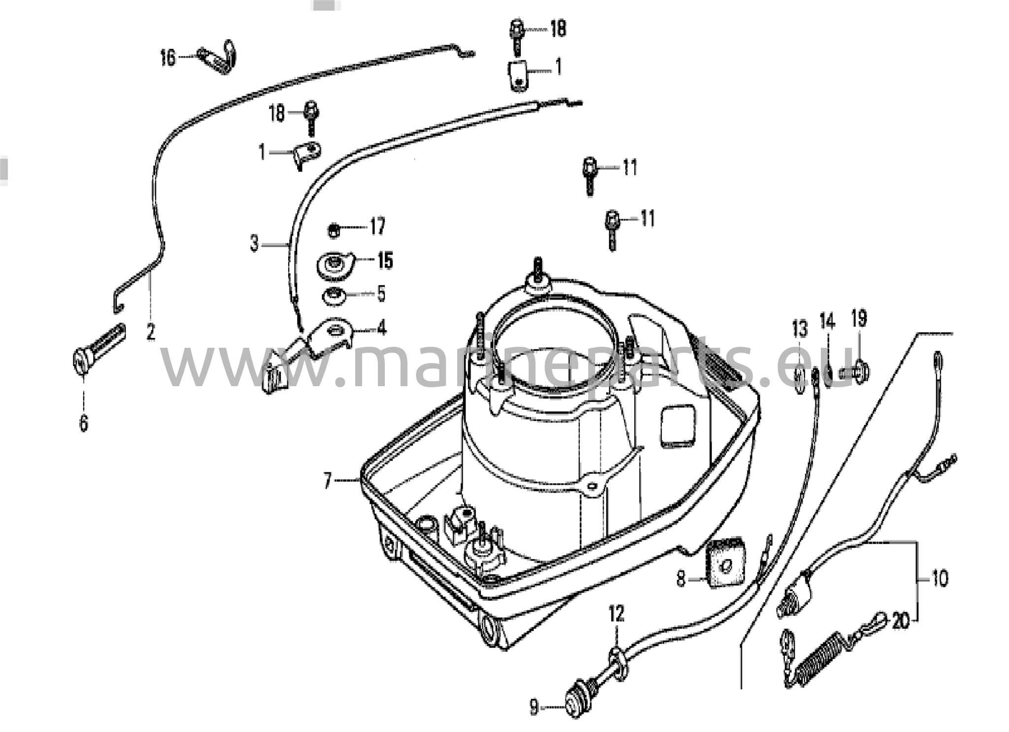 Ventilaatori kate/gaasipedaali hoob