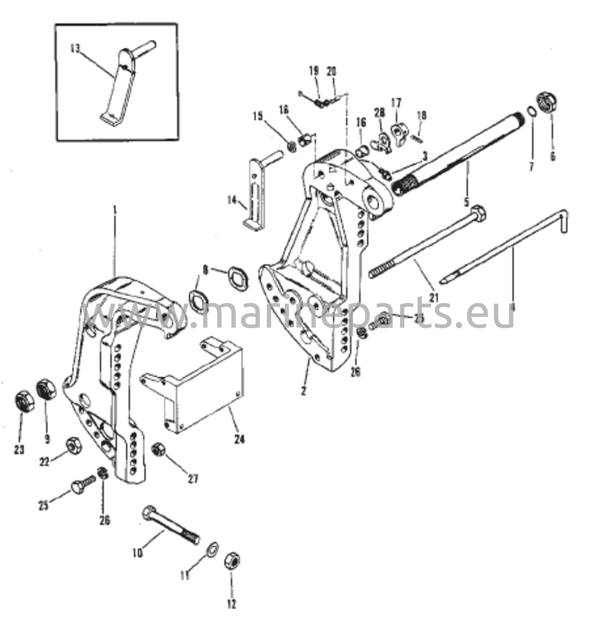 Peräpeilin kiinnike