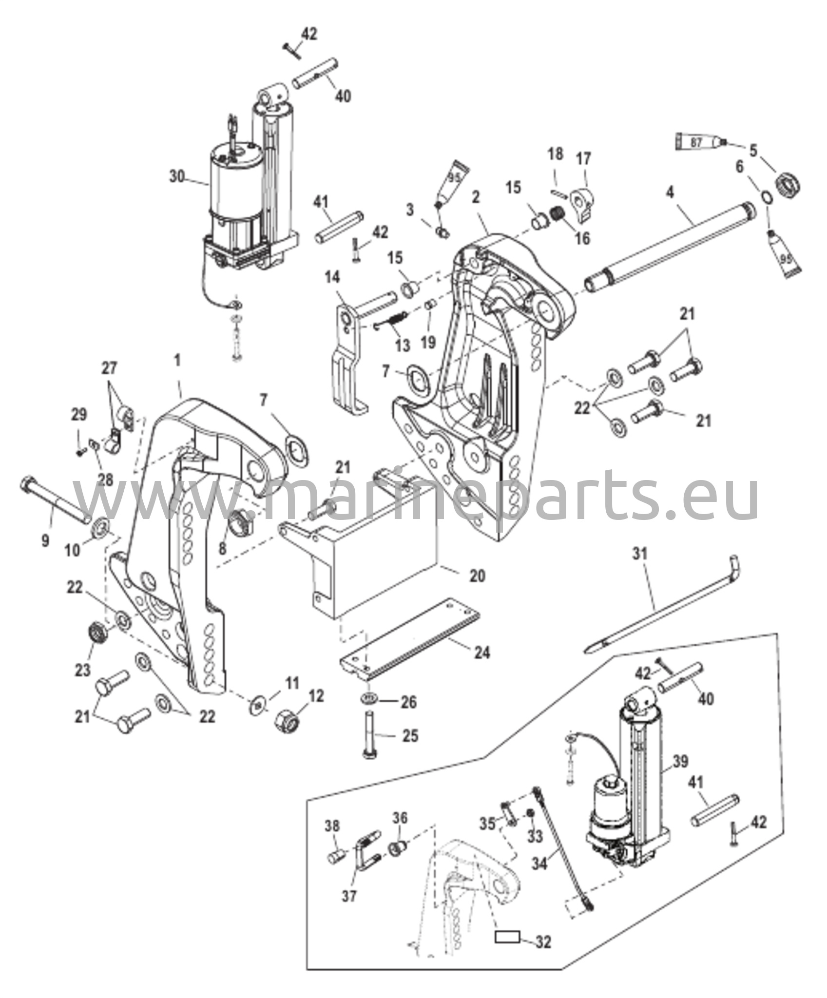 Peräpeilin kiinnike