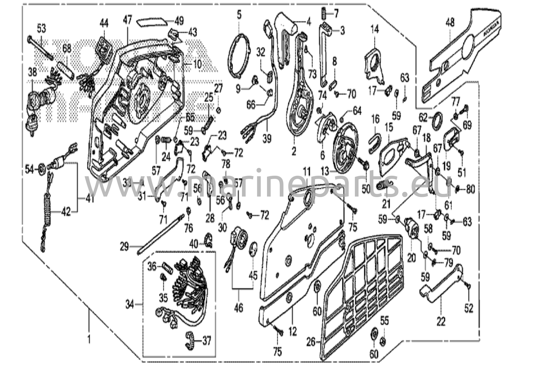 Kaukosäädin (Hi-Lex) (kahvan kansi = harmaa)