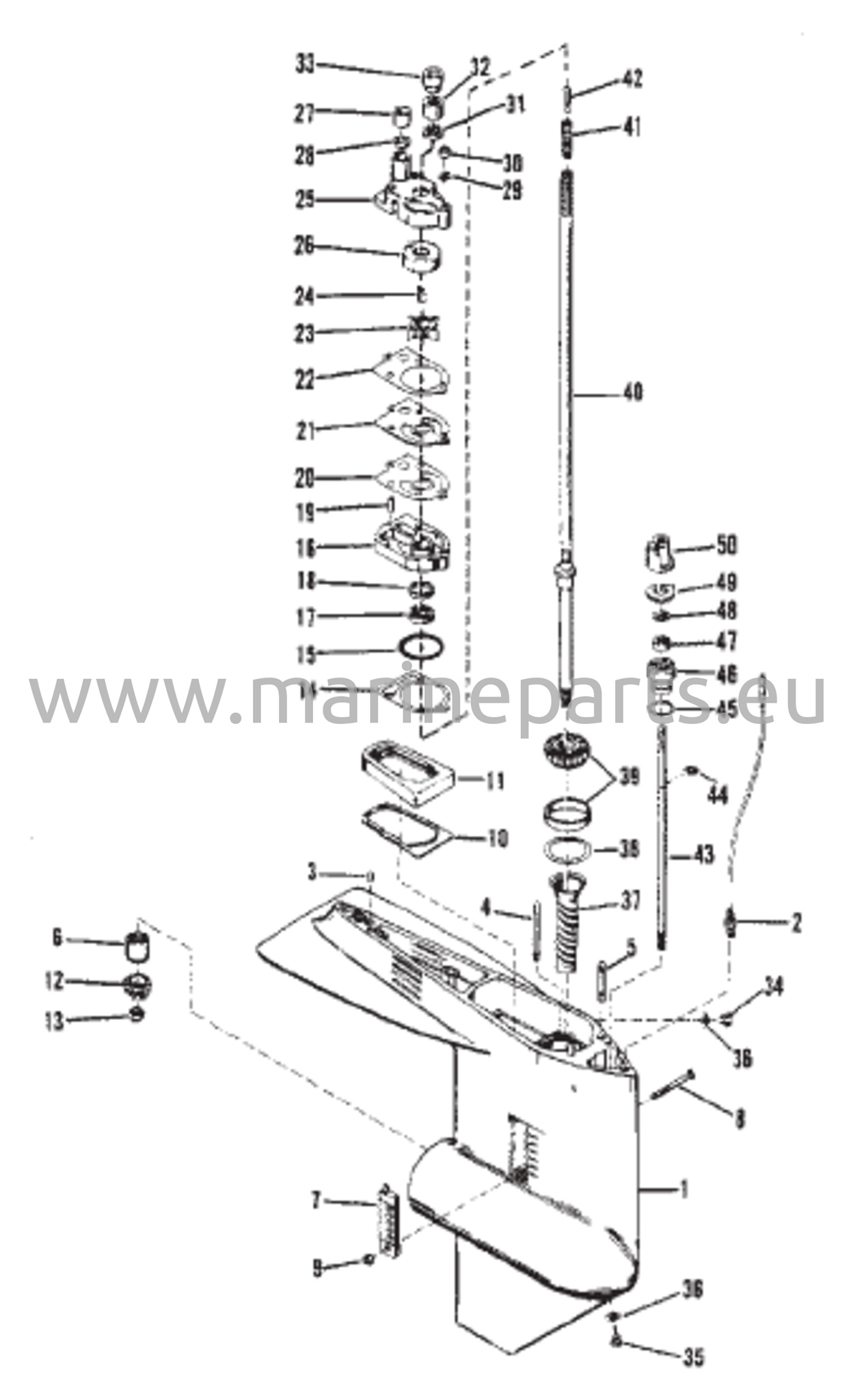 Vaihteiston kotelo (voimansiirtoakseli)