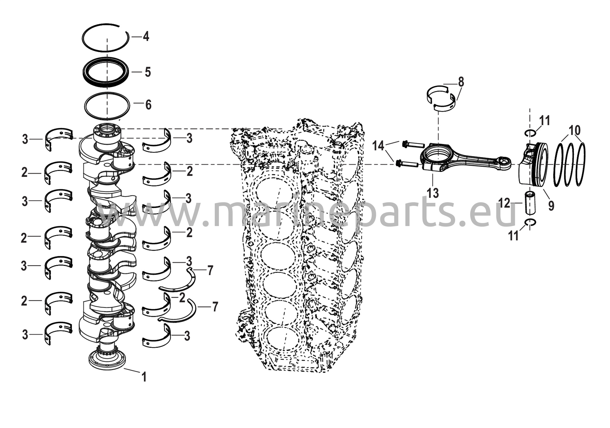 Kampiakseli, männät ja kiertokanget
