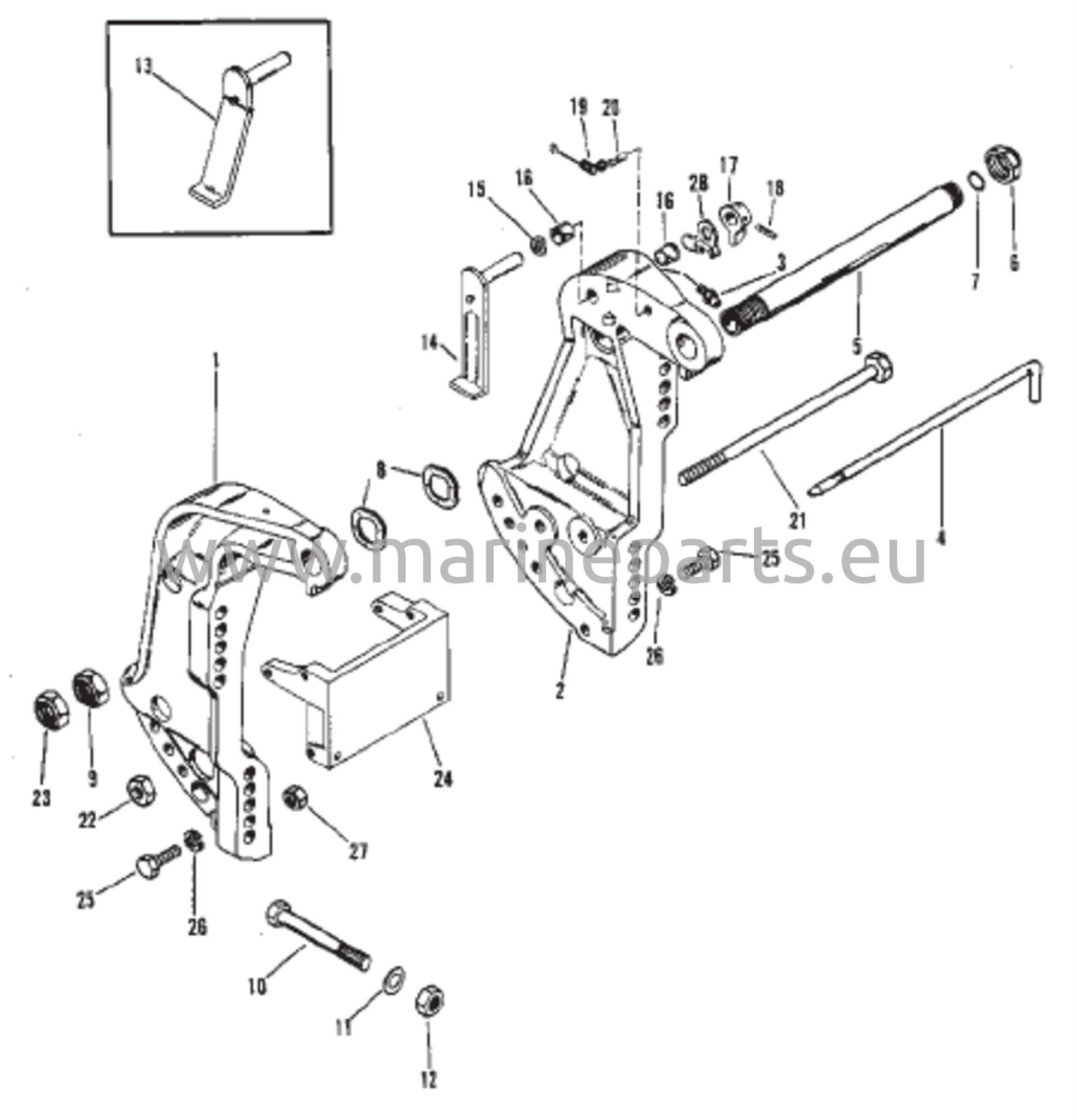 Peräpeilin kiinnike