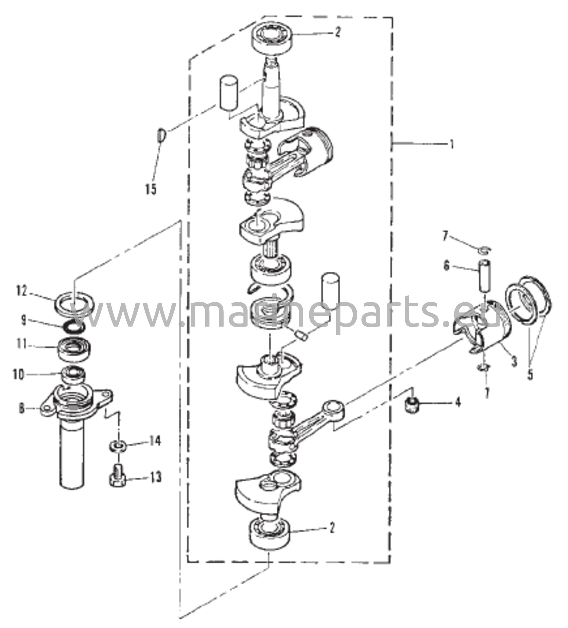 Kampiakseli ja mäntä