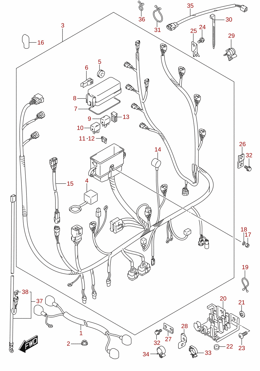 Harness (DF70A, DF70ATH, DF80A, DF90A, DF90ATH)