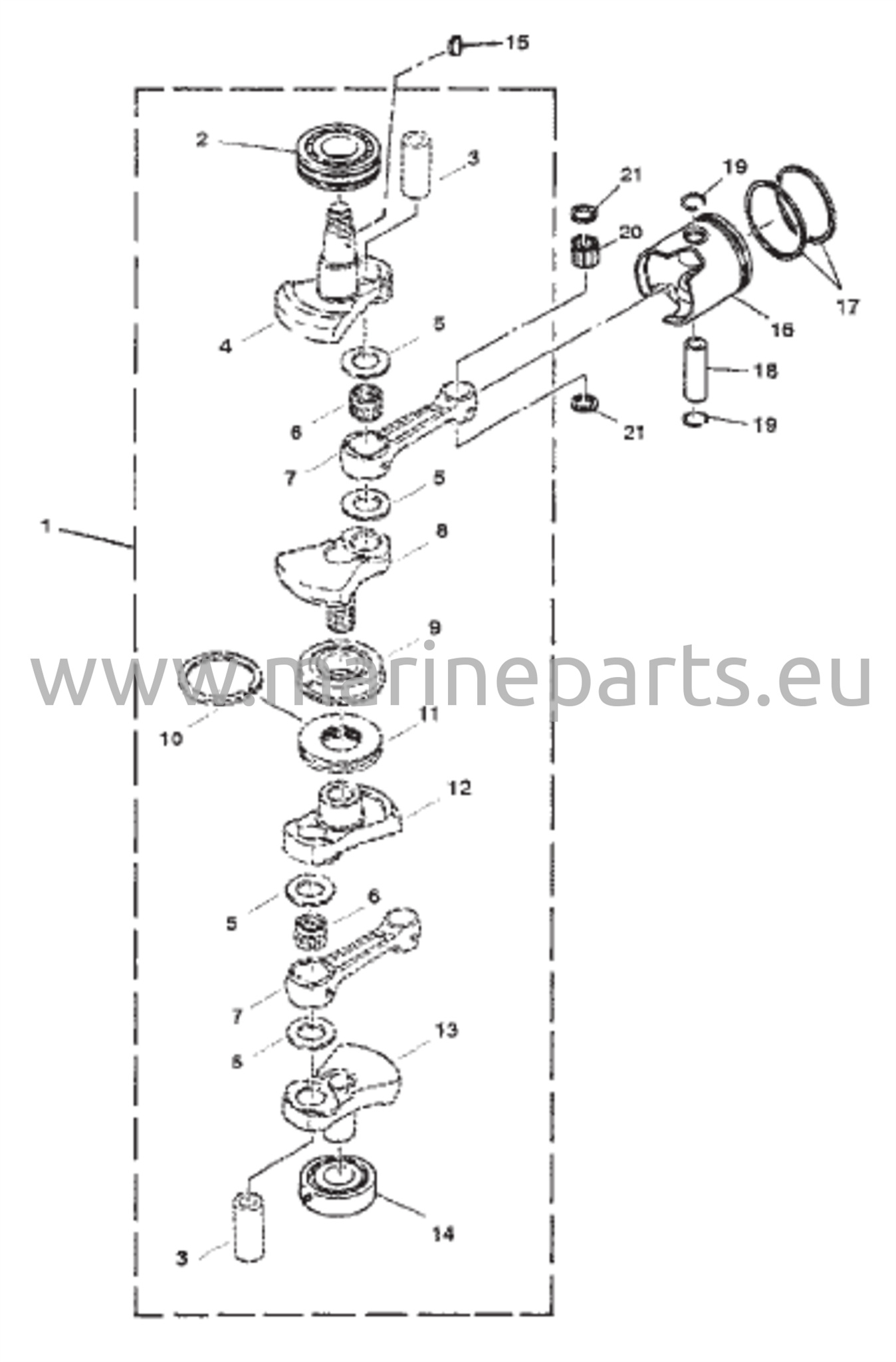 Crankshaft, Pistons and Connecting Rods 
