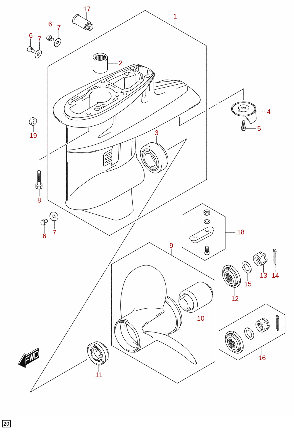 Gearhus (DF40A, DF40AST, DF50A)