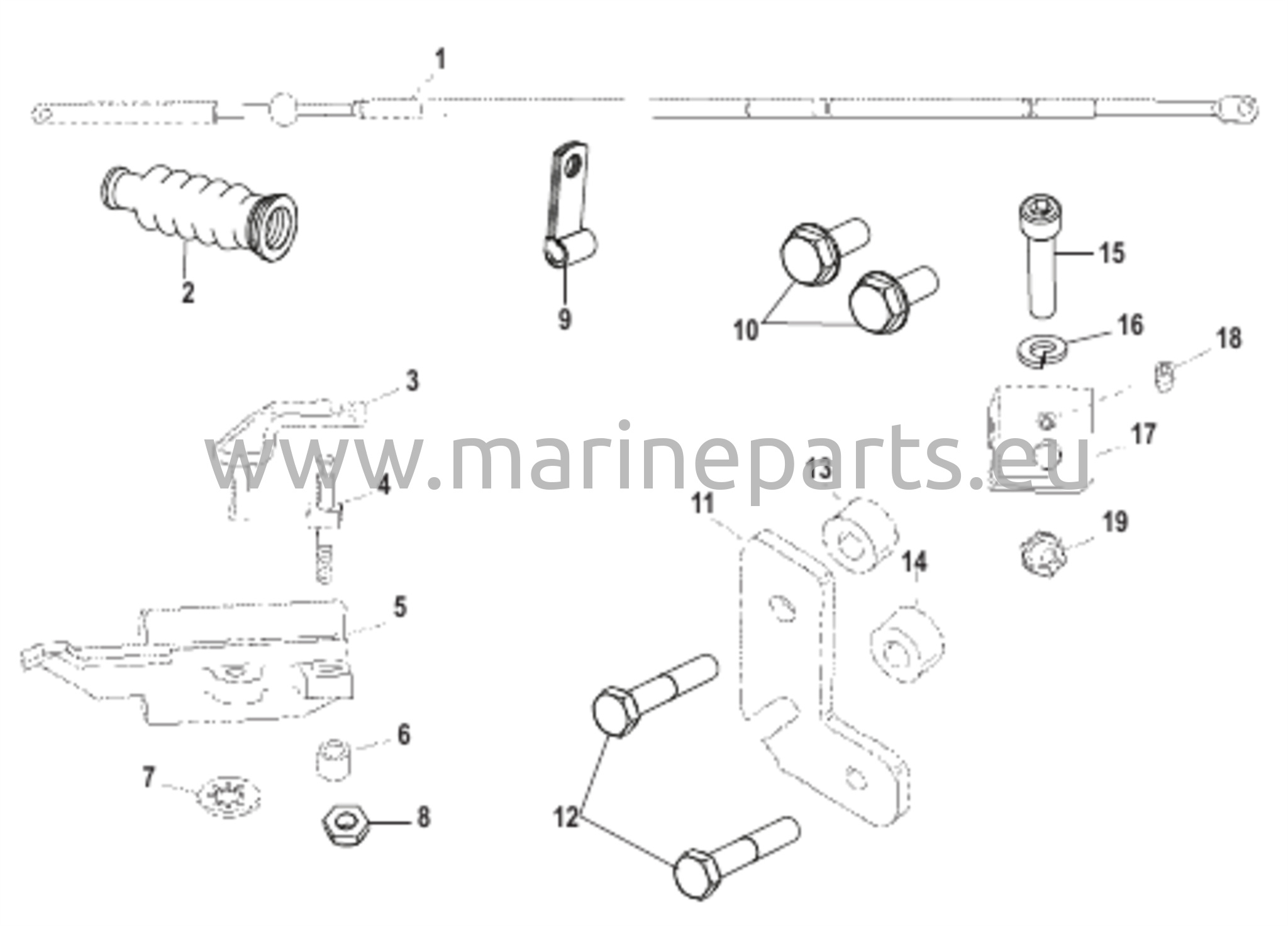 Tiller Handle Adaptor Kit (Jet 30) 