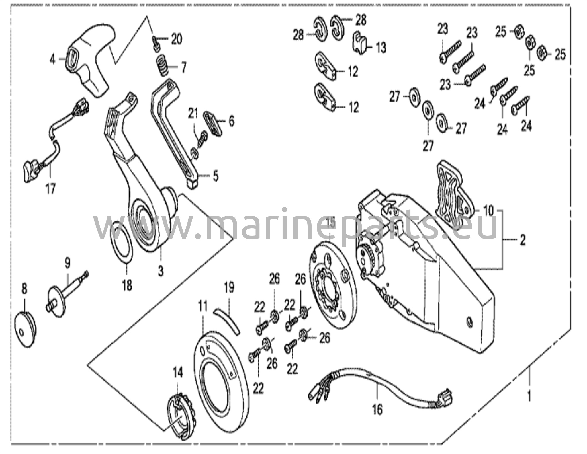 Kaugjuhtimispult (sissepoole paigaldatav tüüp) (parem)