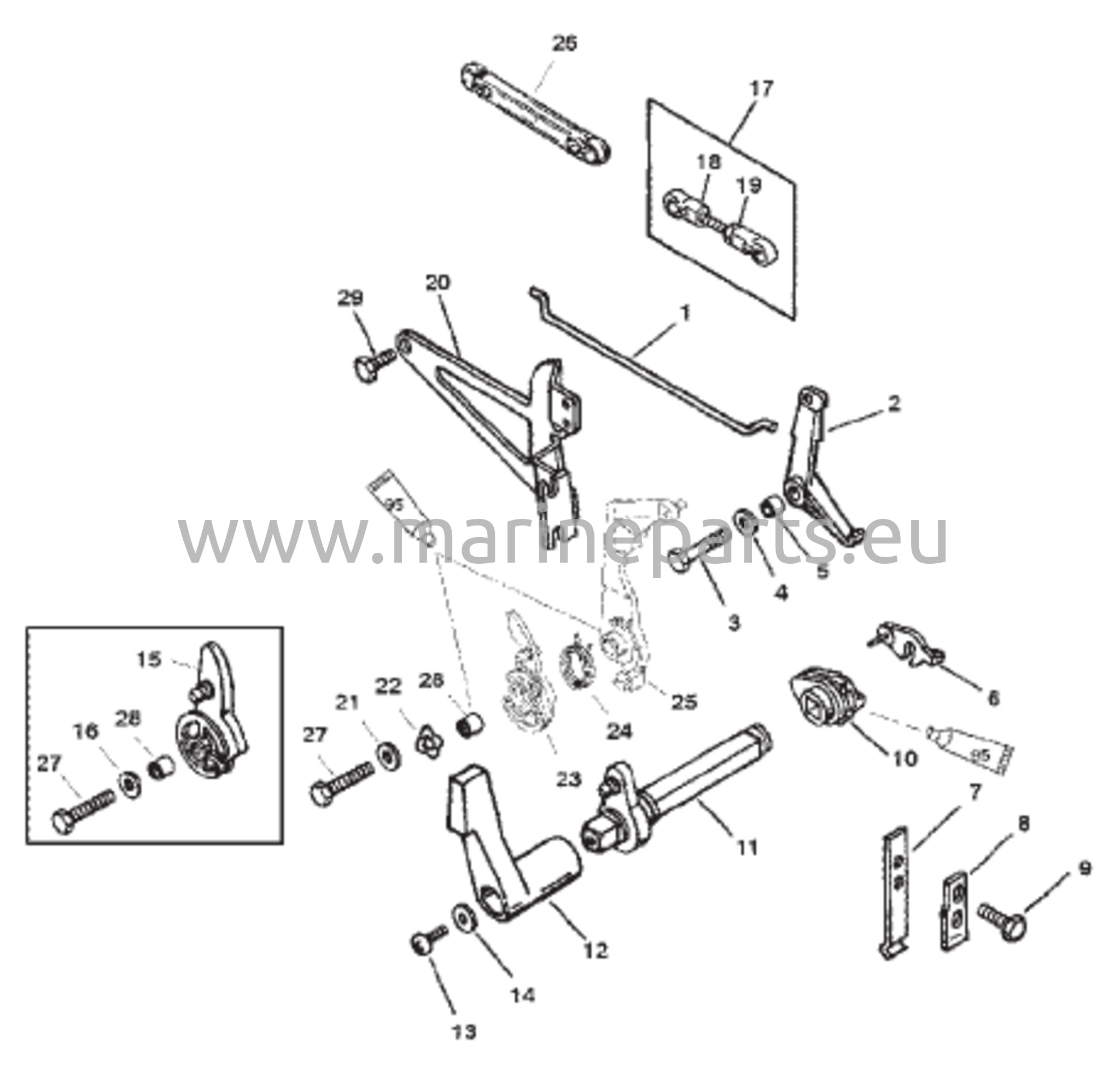 Throttle and Shift Linkage (Side Shift) 