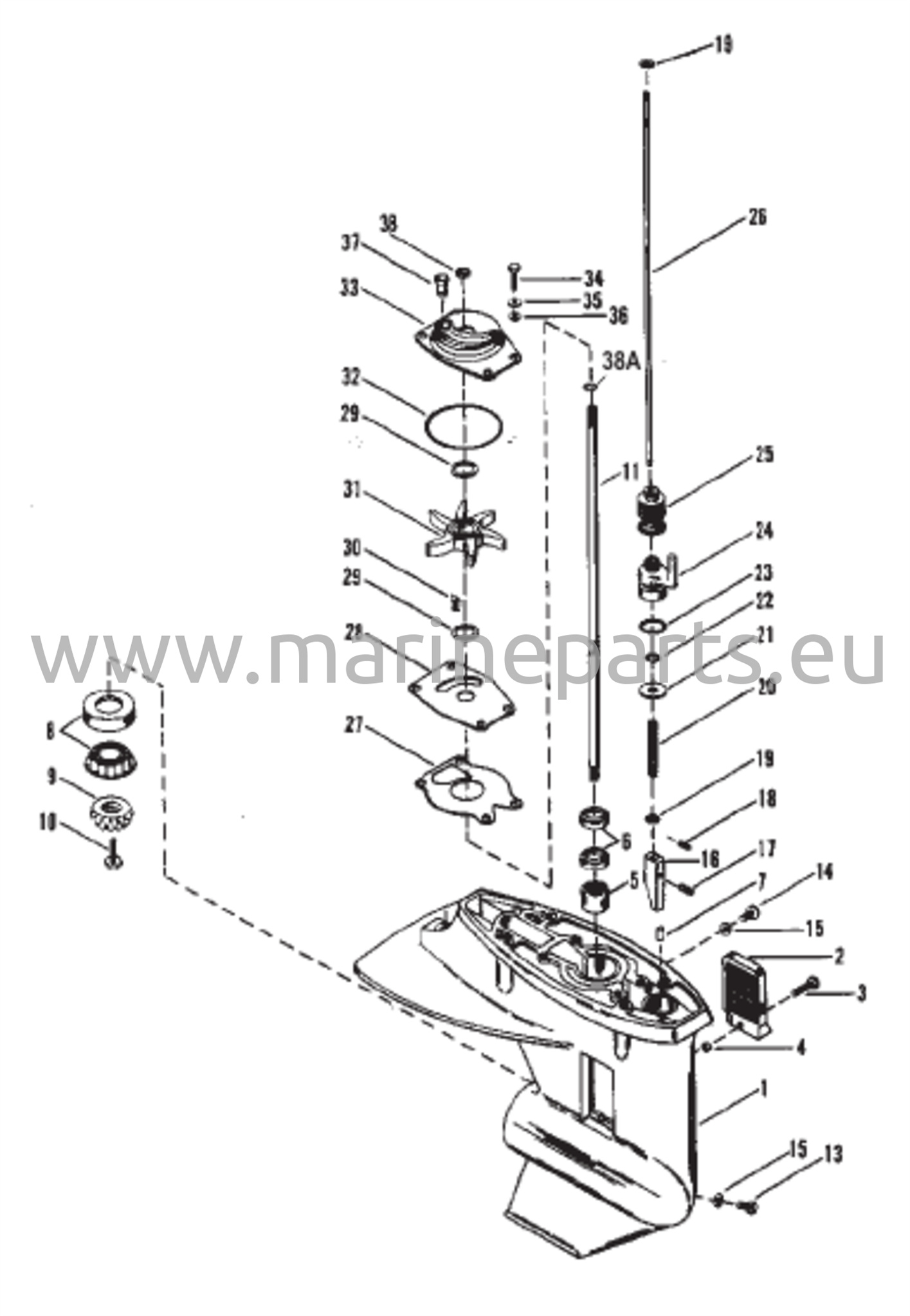 Vaihteiston kotelo (voimansiirtoakseli)