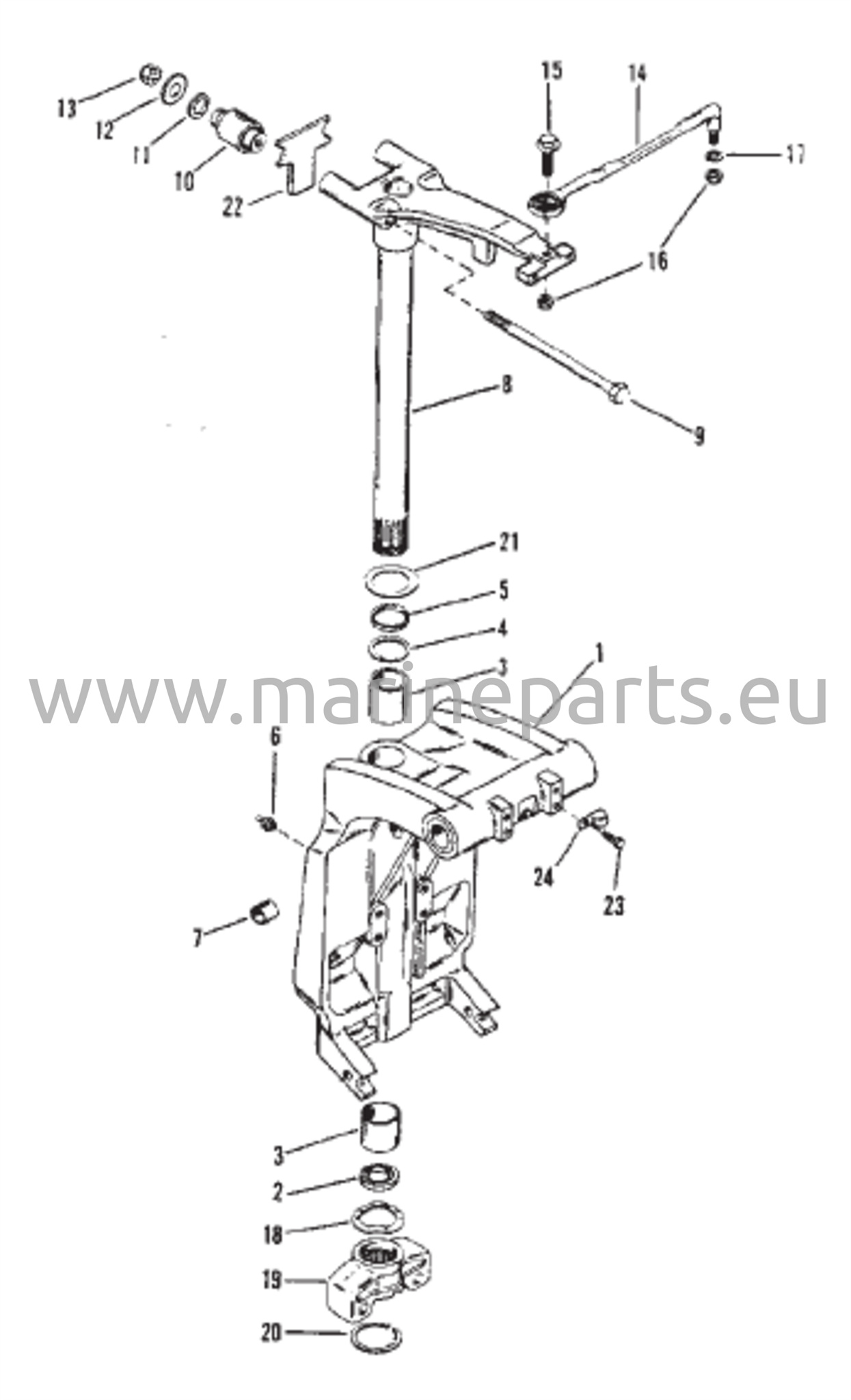 Kääntökiinnike (valukappale #1499-8710-6)
