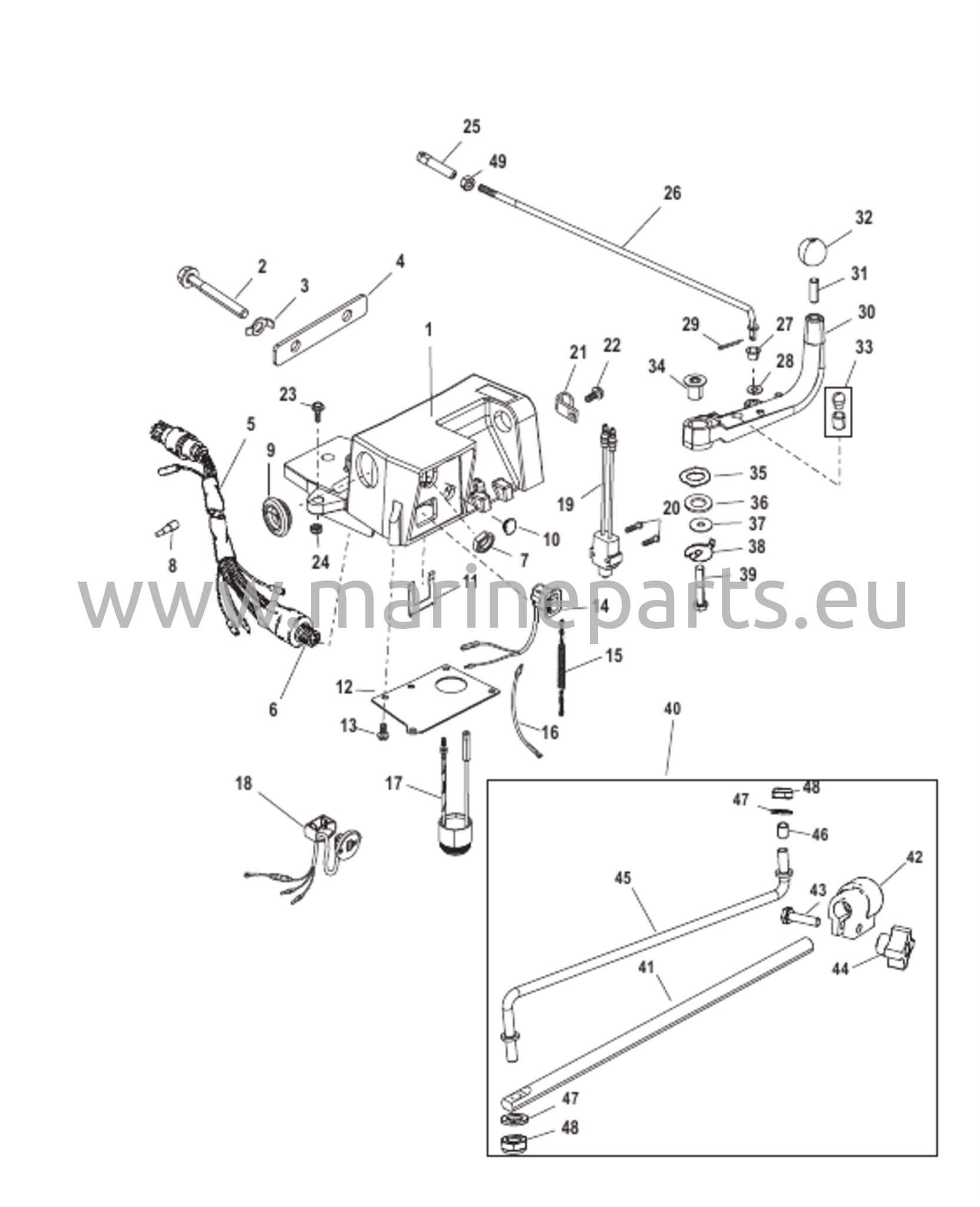 Ohjausvivun sarjan osat