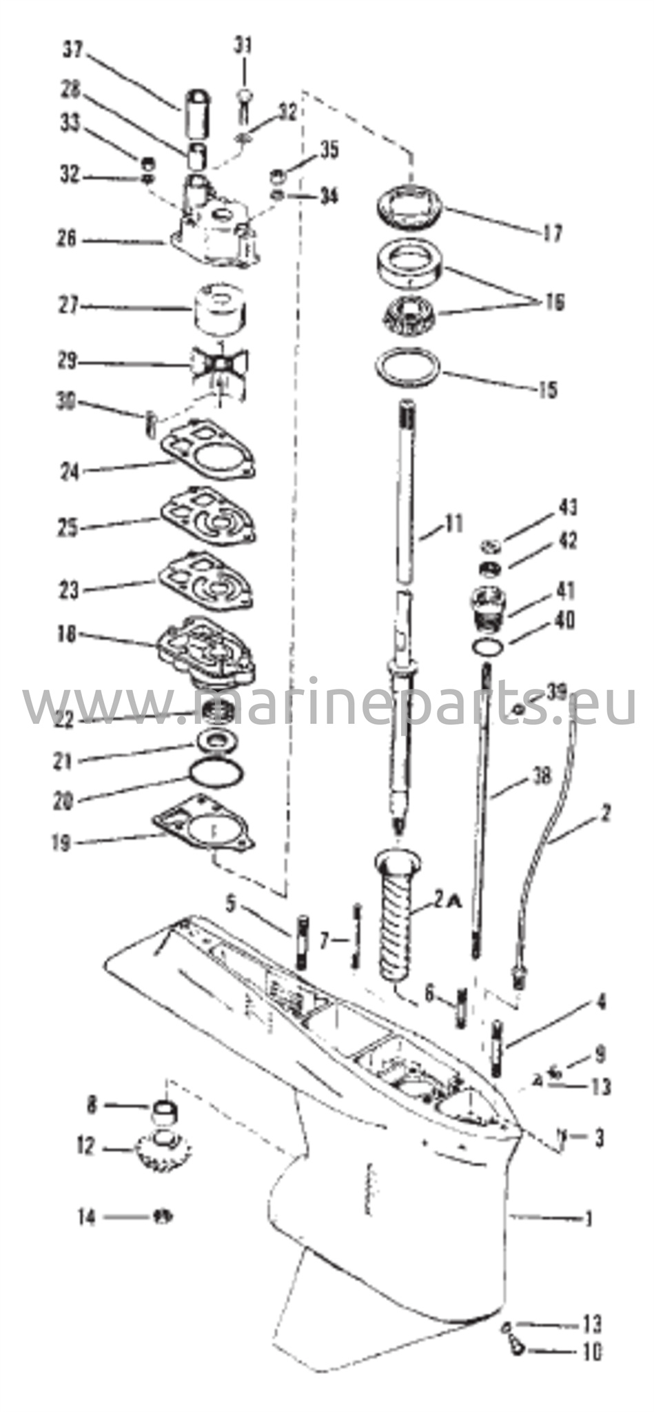 Vaihteiston kotelo (voimansiirtoakselin valukappale # is1674-814247C)