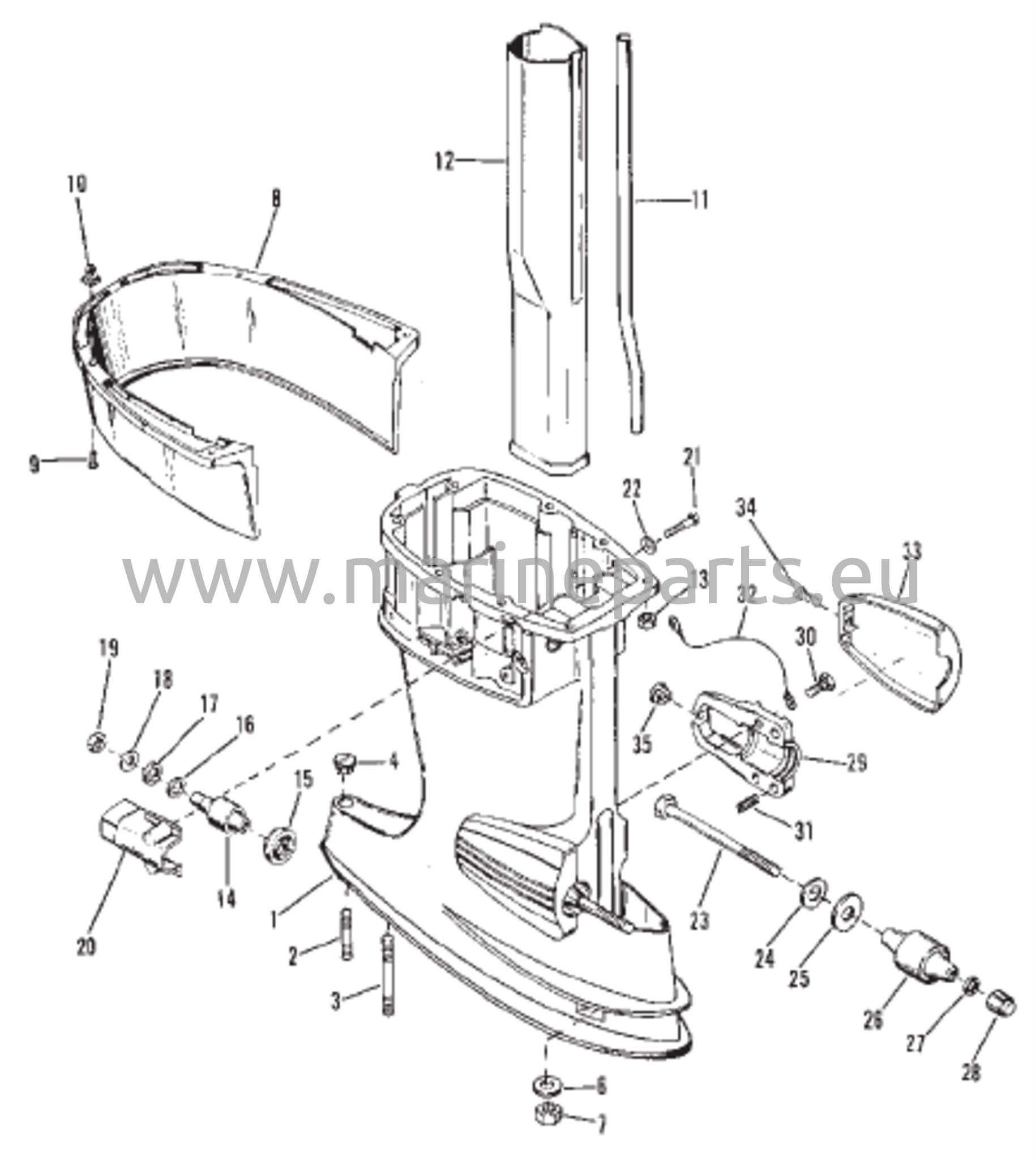 Driveshaft Housing (Long Shaft)(0C159200 And Up) 