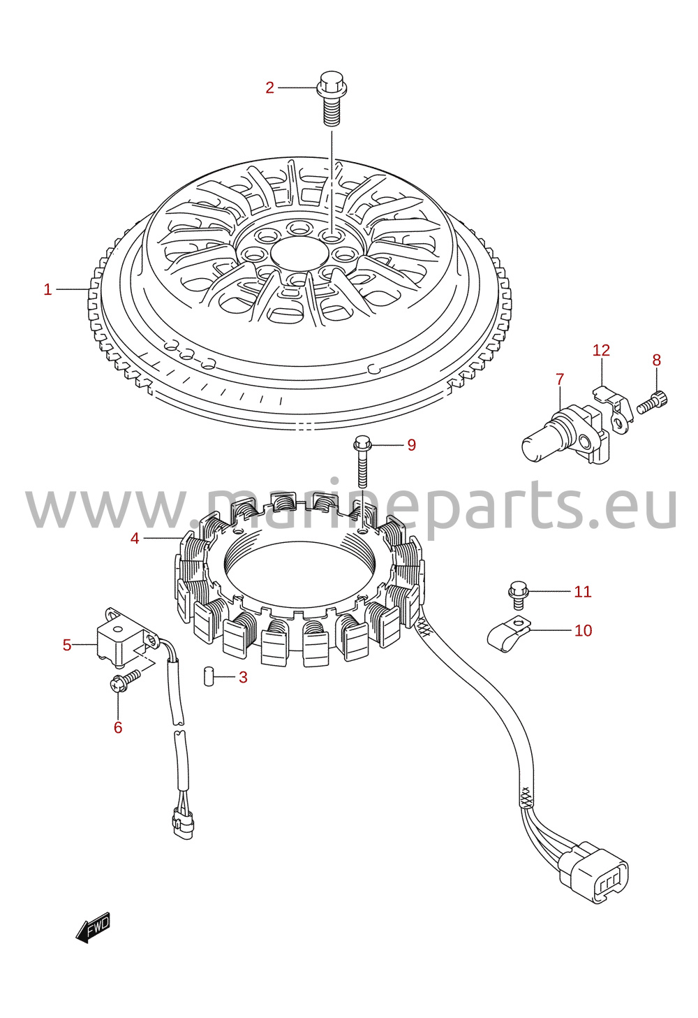 Magnet / generator (DF150T, DF150Z)