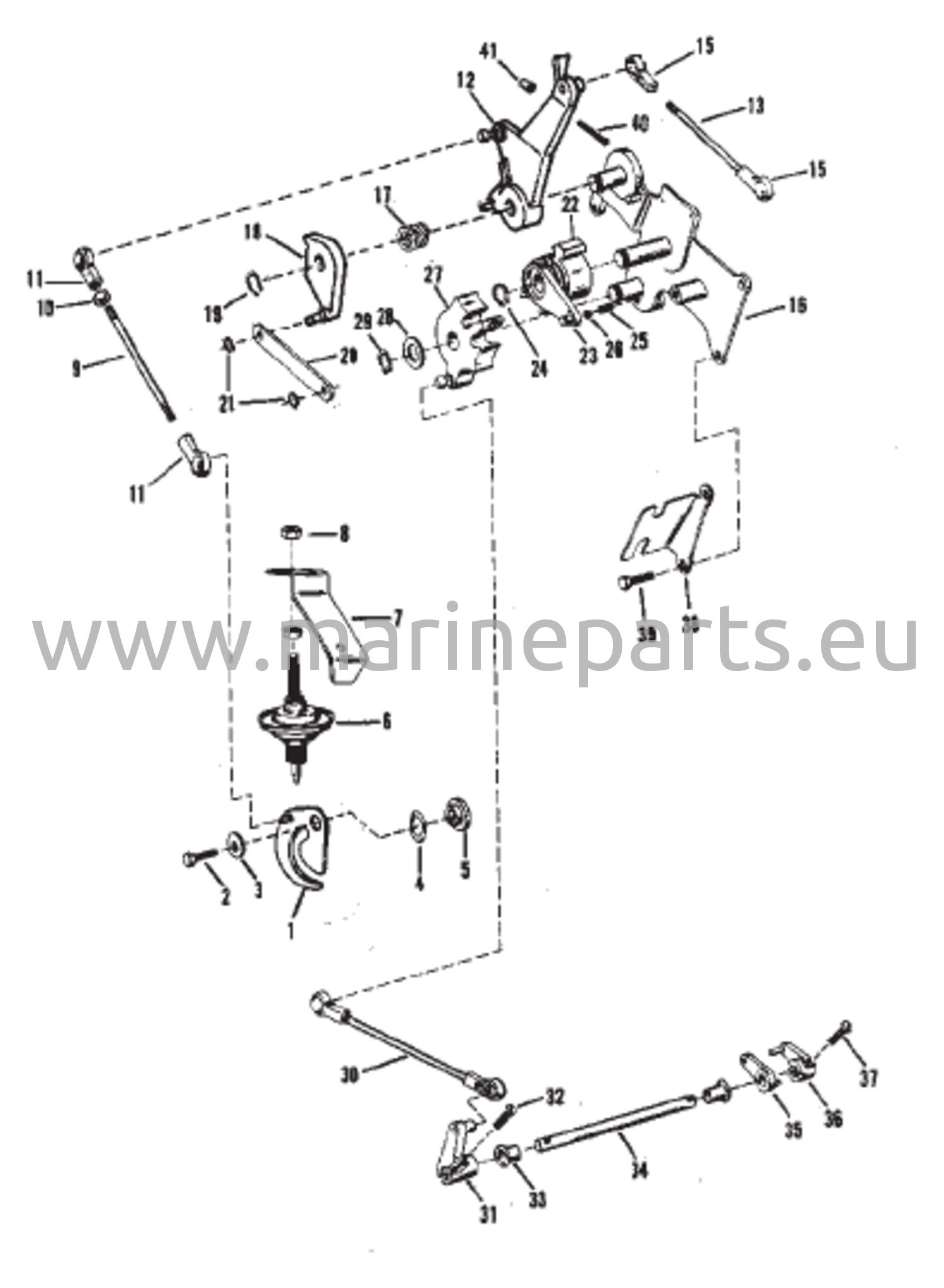 Kaasu- ja vaihteensiirtomekanismi (Mercury) (Manuaalinen)