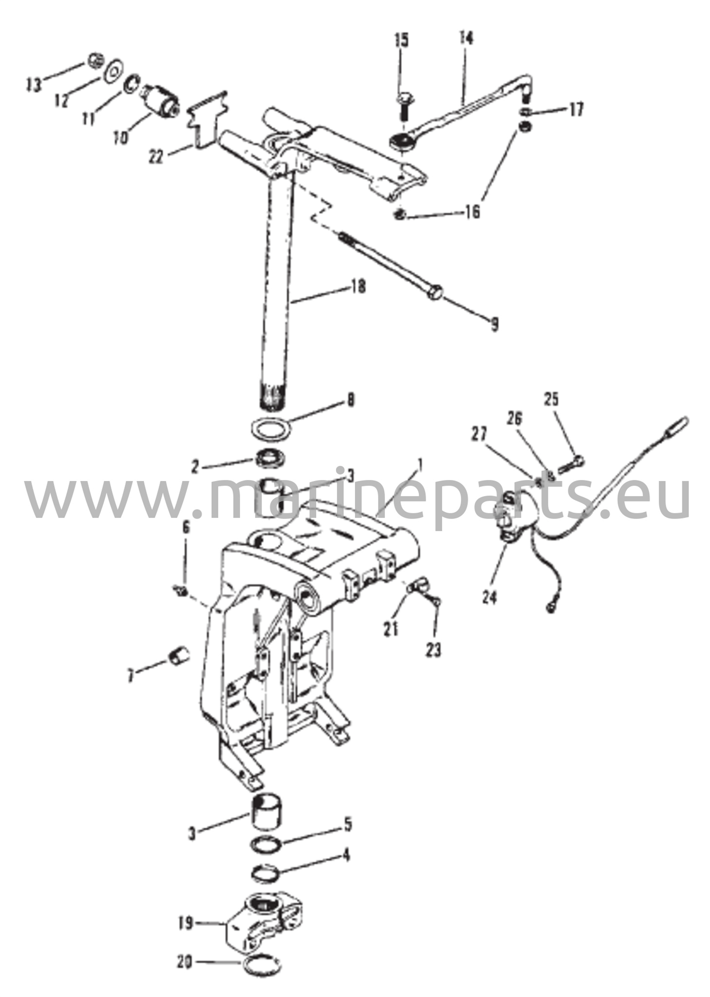 Kääntyvä Kiinnike ja Ohjausvarsi