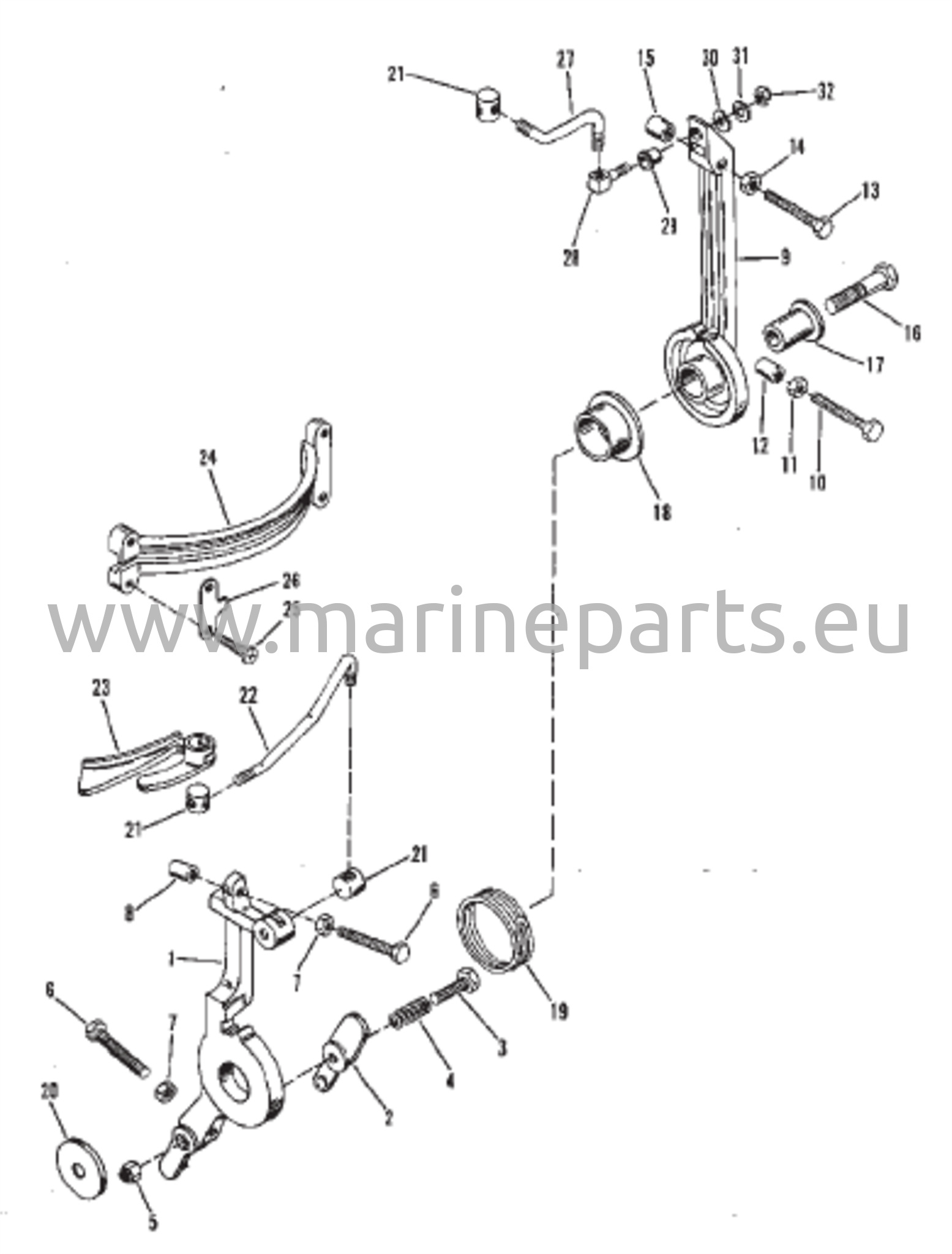 Kaasukahva ja sytytyksen ennakkoasennon vipu