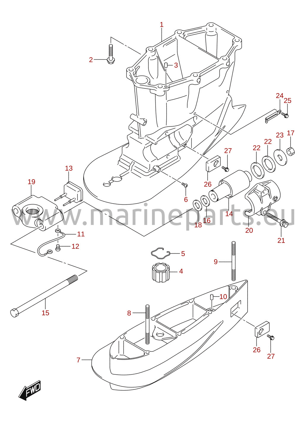 Drivakselhus (X/XX-transom)