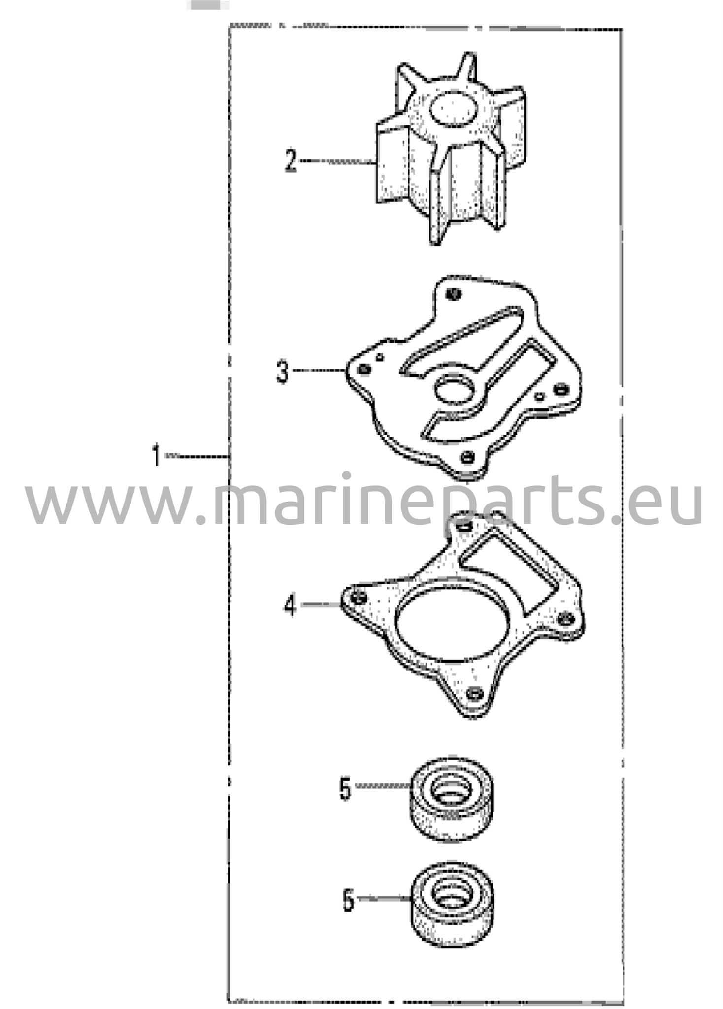 Impellerkit för vattenpump