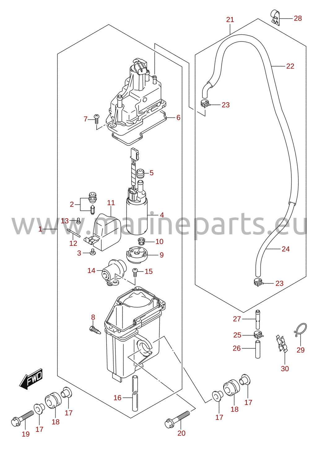 Séparateur de vapeurs de carburant