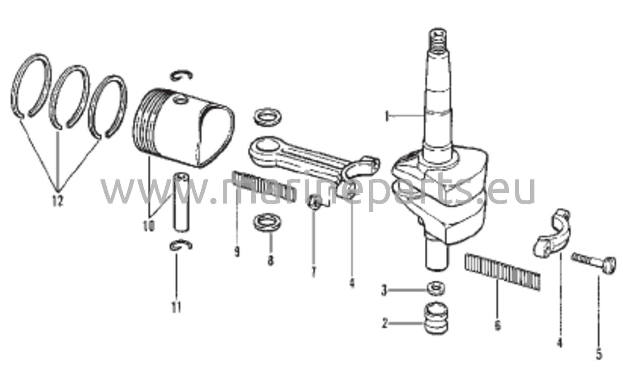 Crankshaft, Piston and Connecting Rod 