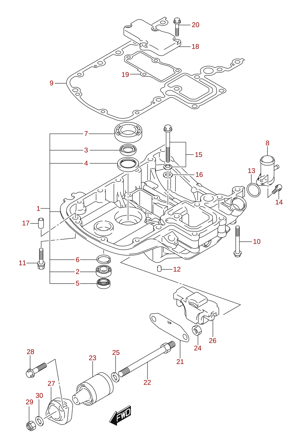 Motorholder (DF115, DF140)
