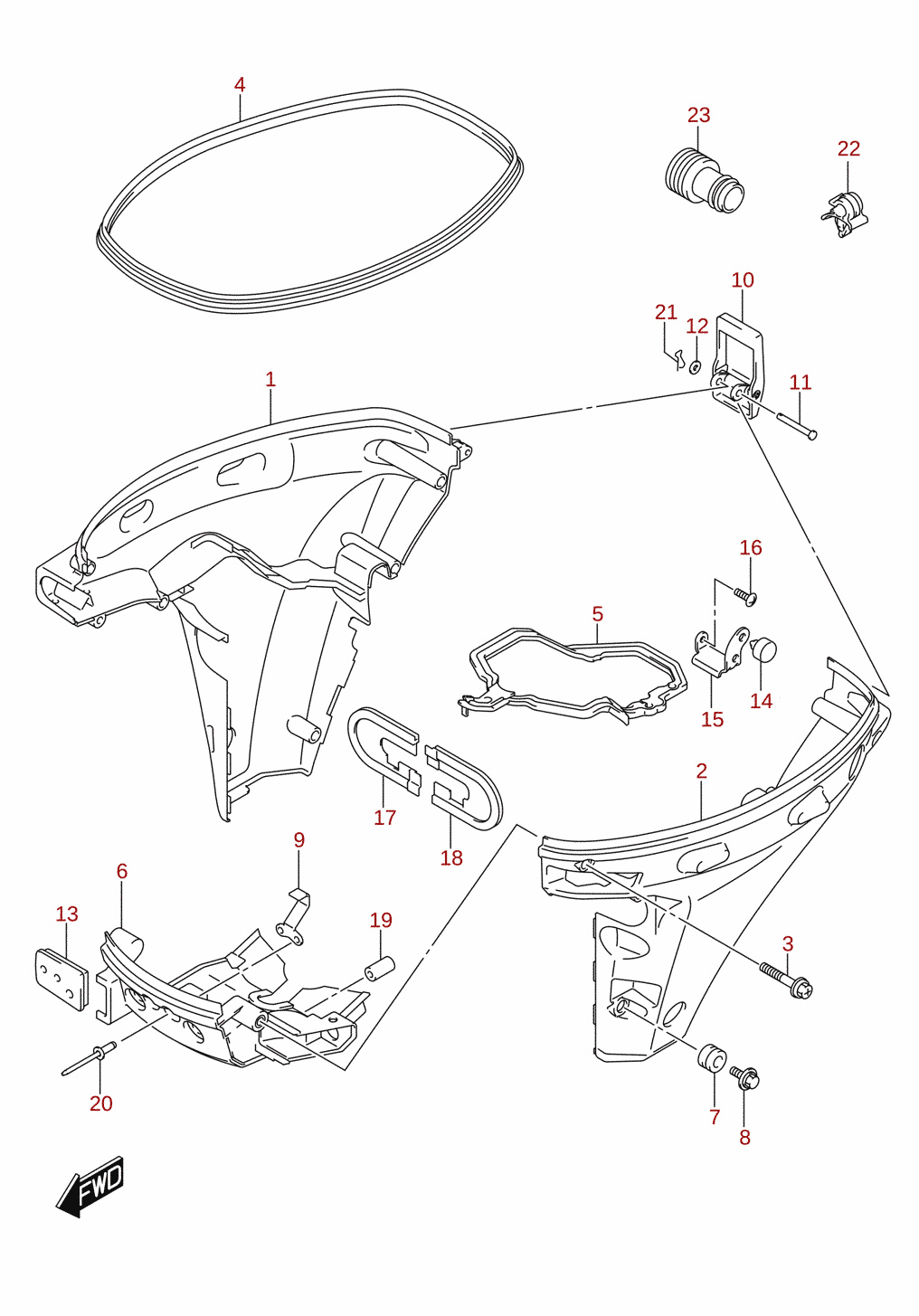 Tapa lateral (DF15AT, DF20AT, DF9.9BT)