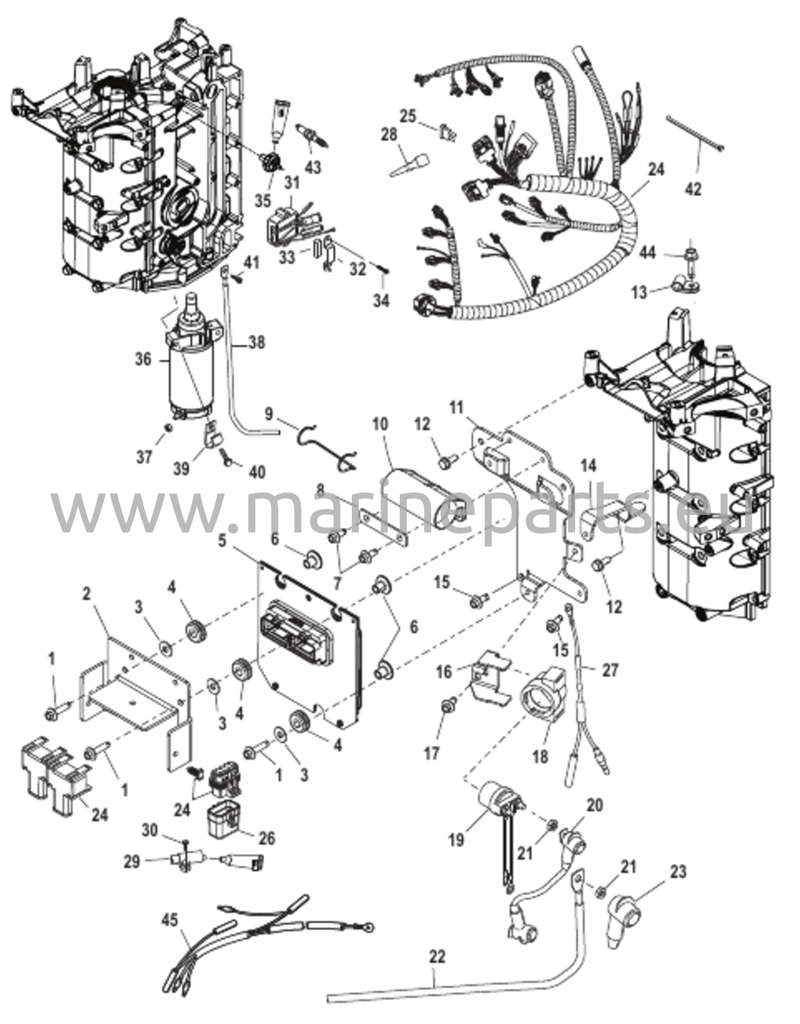 Sähkökomponentit (USA-1B226999/Bel-0P400999 ja alemmat)