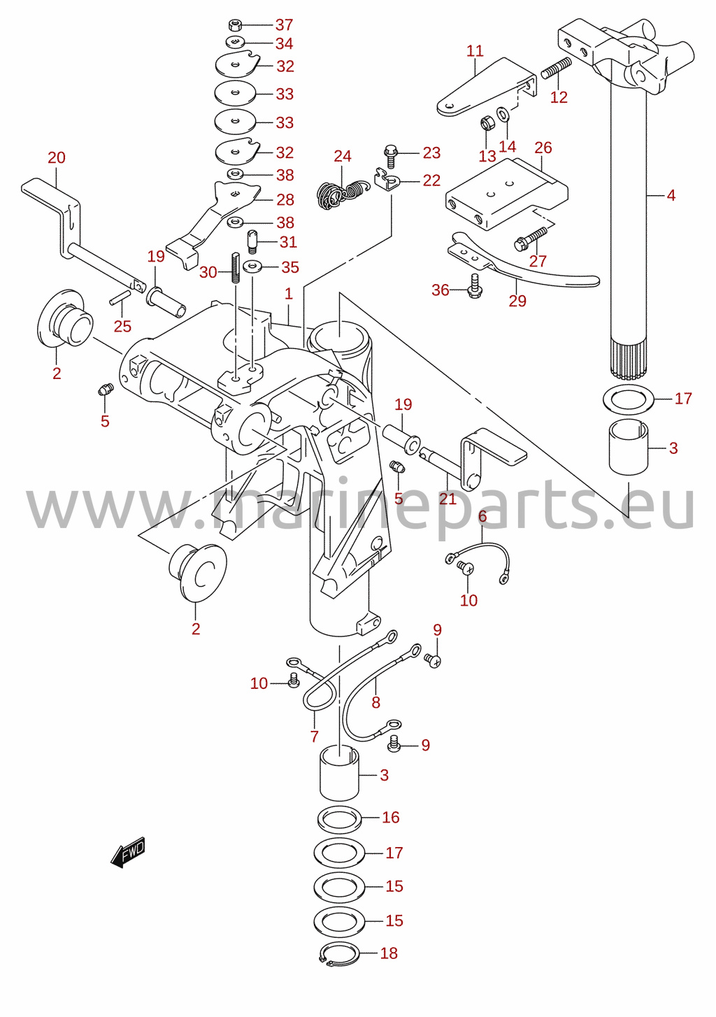 Swivel bracket (DF40, DF50, DF60)