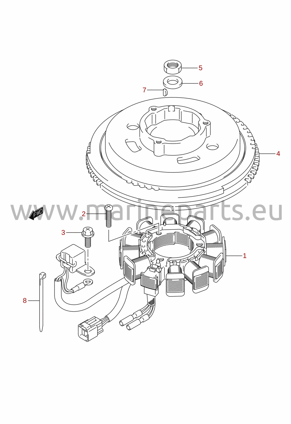 Magnet / generator (DF8AR, DF9.9AR)