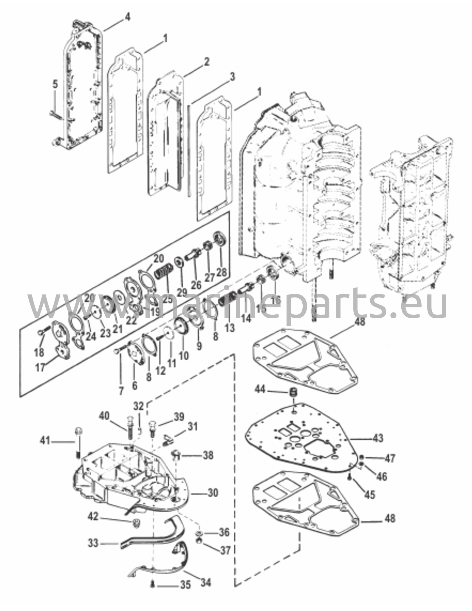 Exhaust Manifold and Exhaust Plate 