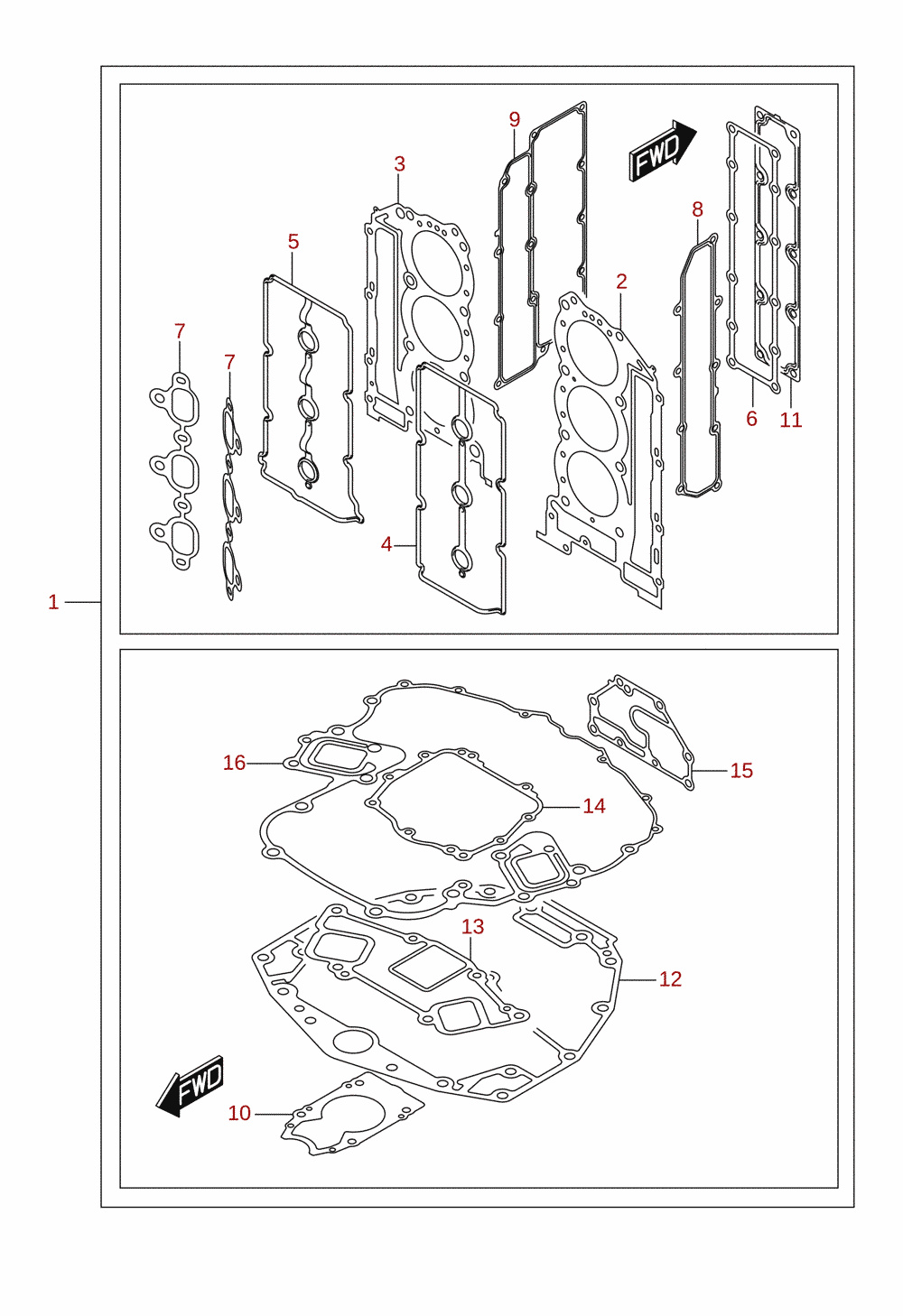 Packningssats (DF250ST) (tillval)