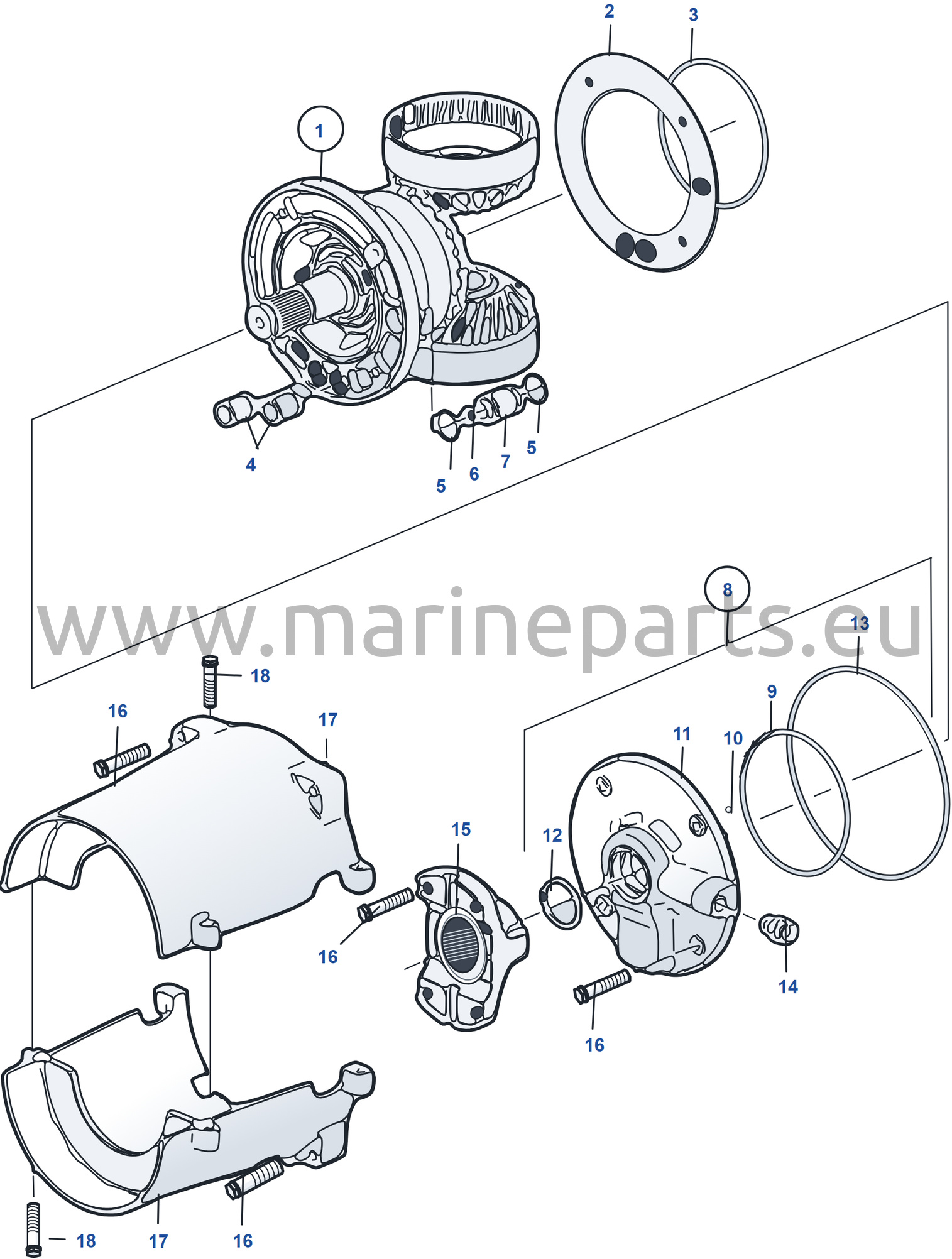 Oil Pump and Input Bearing Housing. SN3195001773-