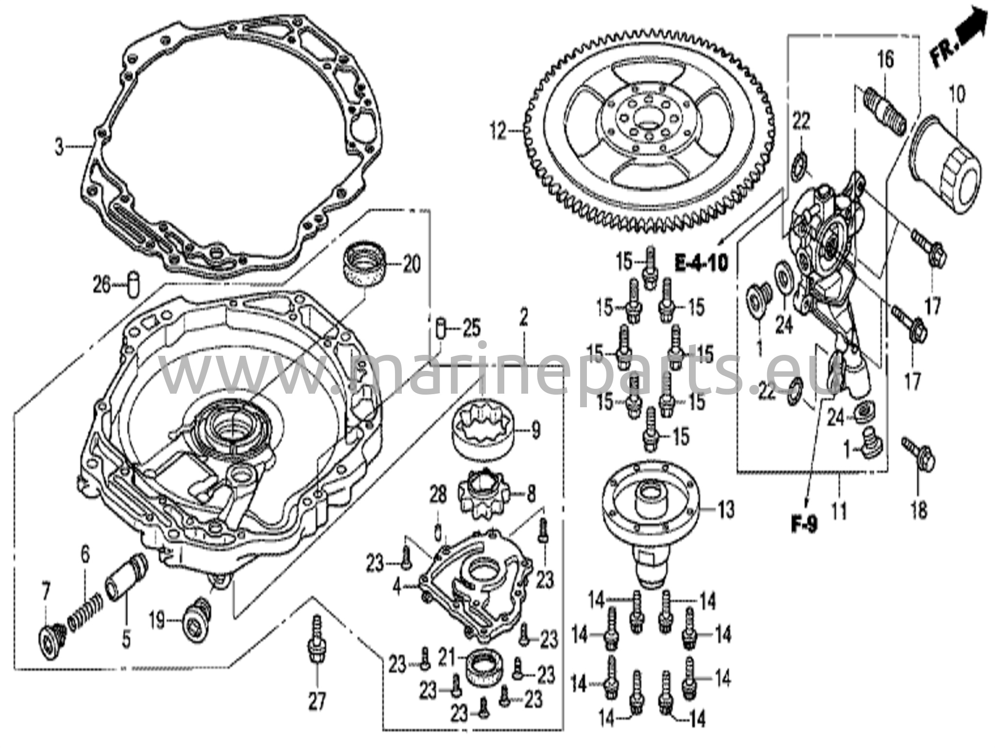 Öljypumppu/kehäpyörä