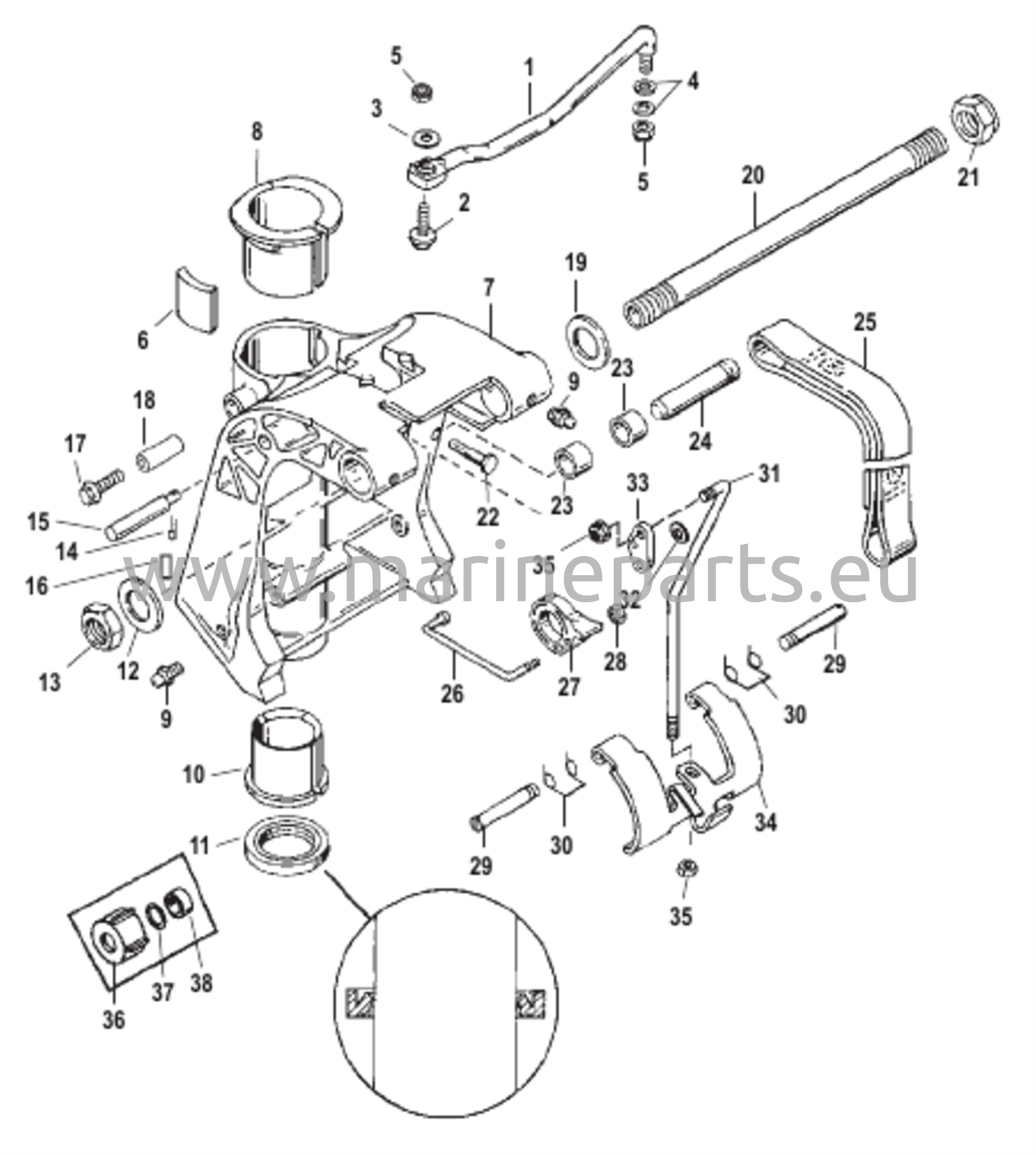 Kääntökiinnike kaukosäädölle