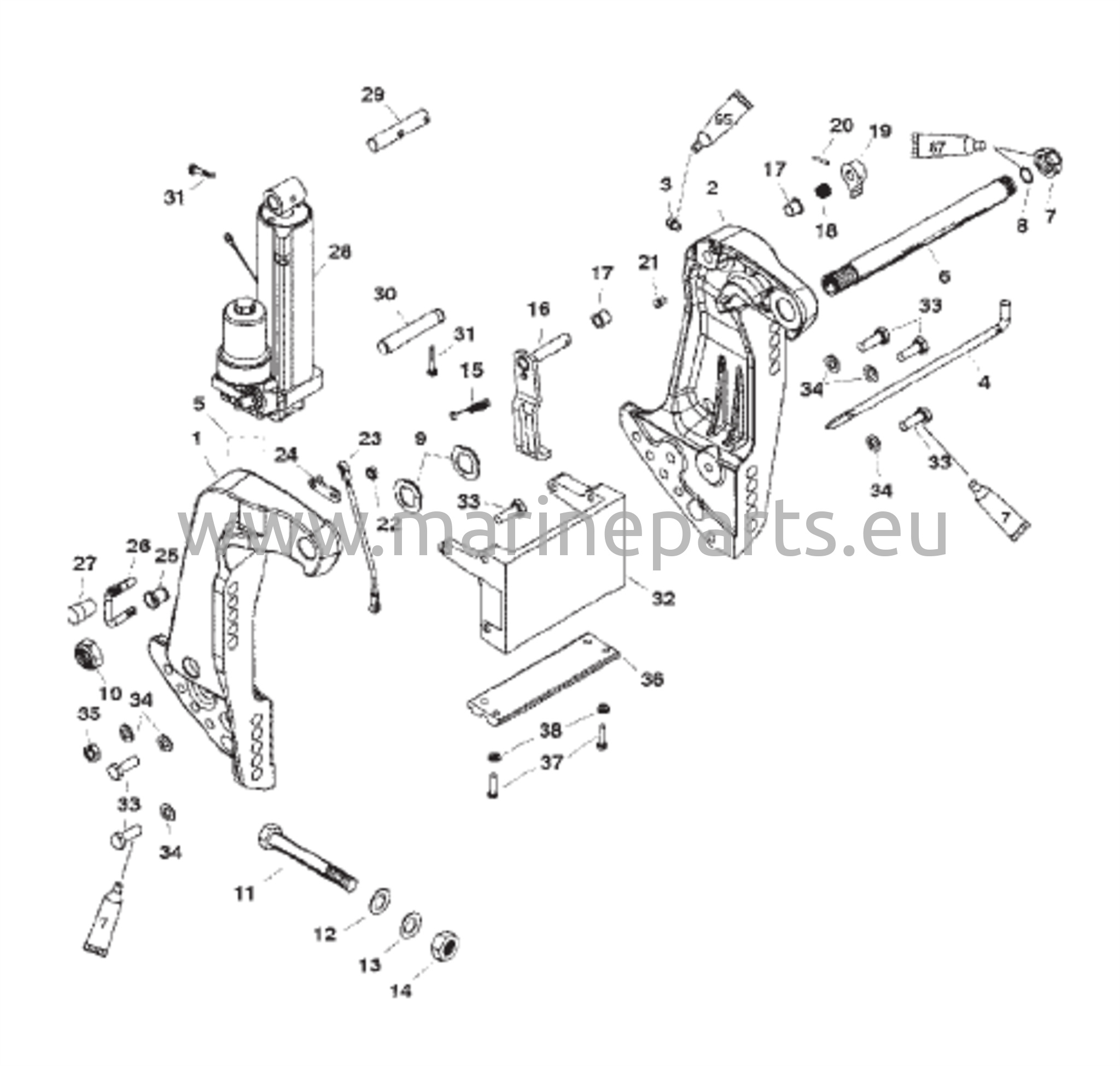 Peräpeiliteline (SN- USA 0T800999/ BEL 0P267999 ja sitä alemmat)