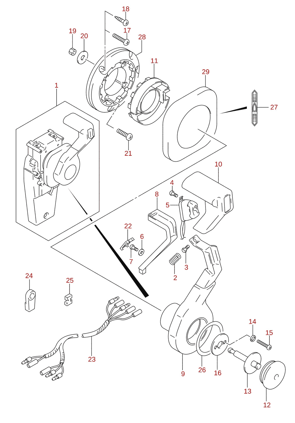Concealed remote control (1) (optional)
