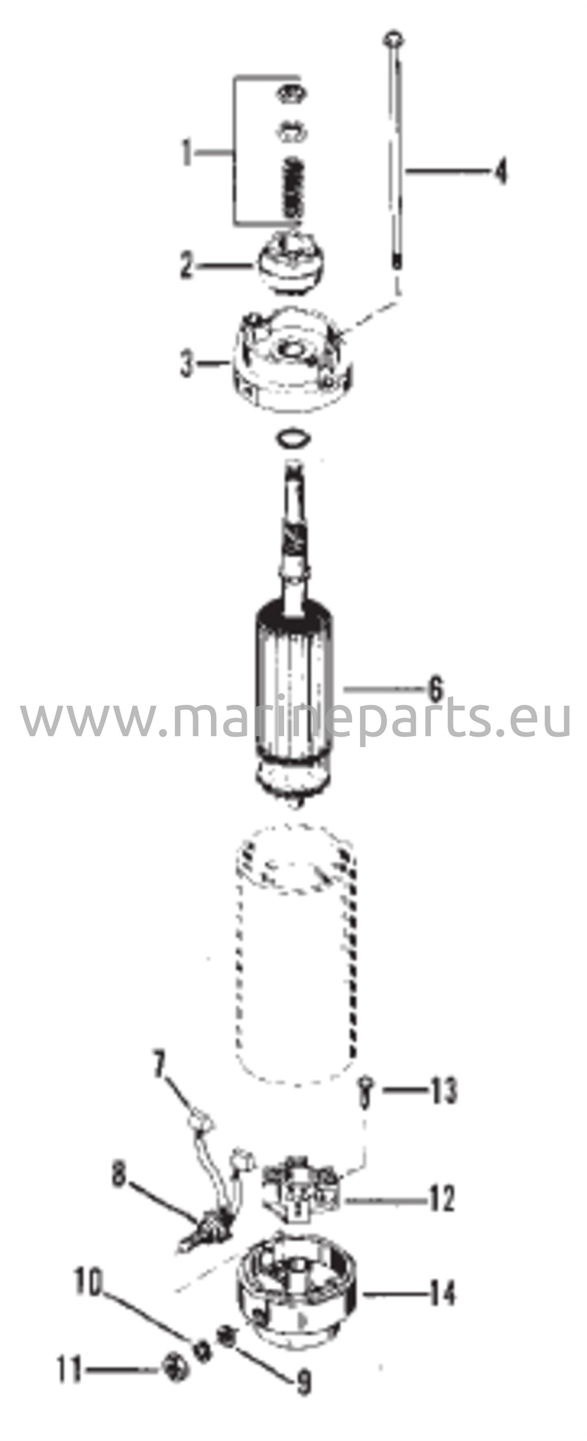 Käynnistinmoottorin kokoonpano