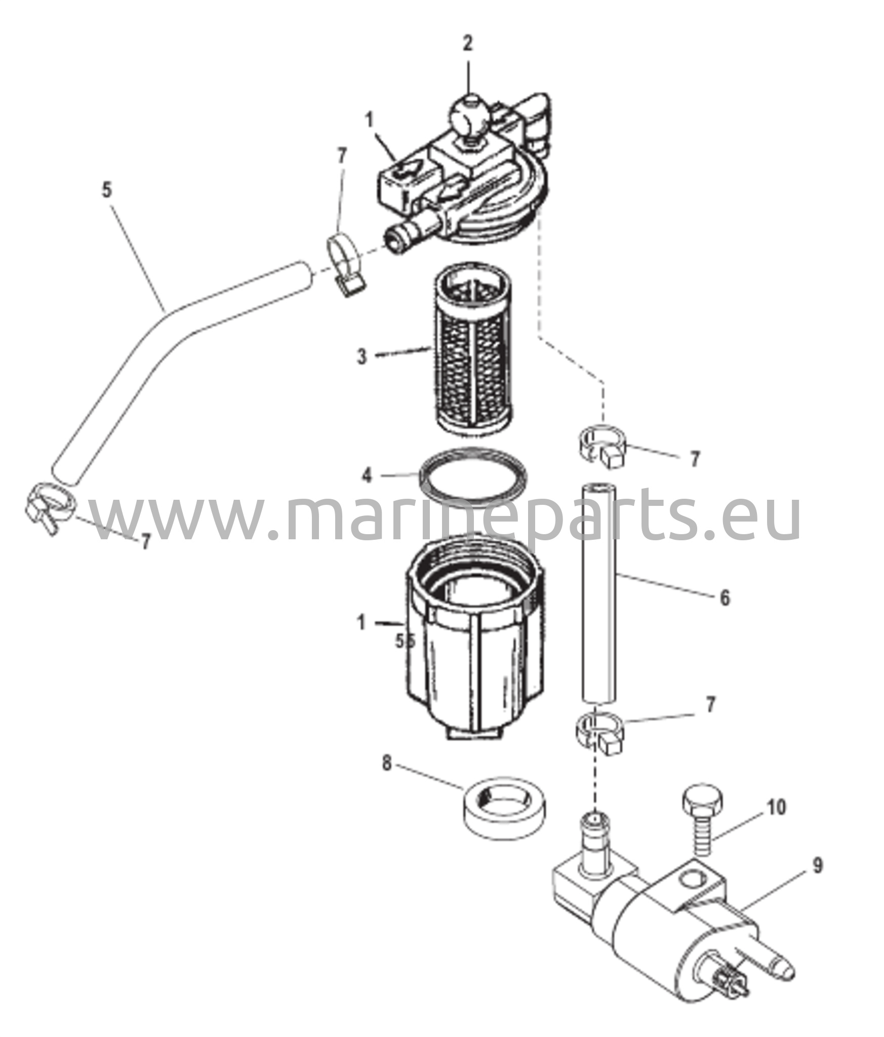 Polttoainesuodattimen kokoonpano