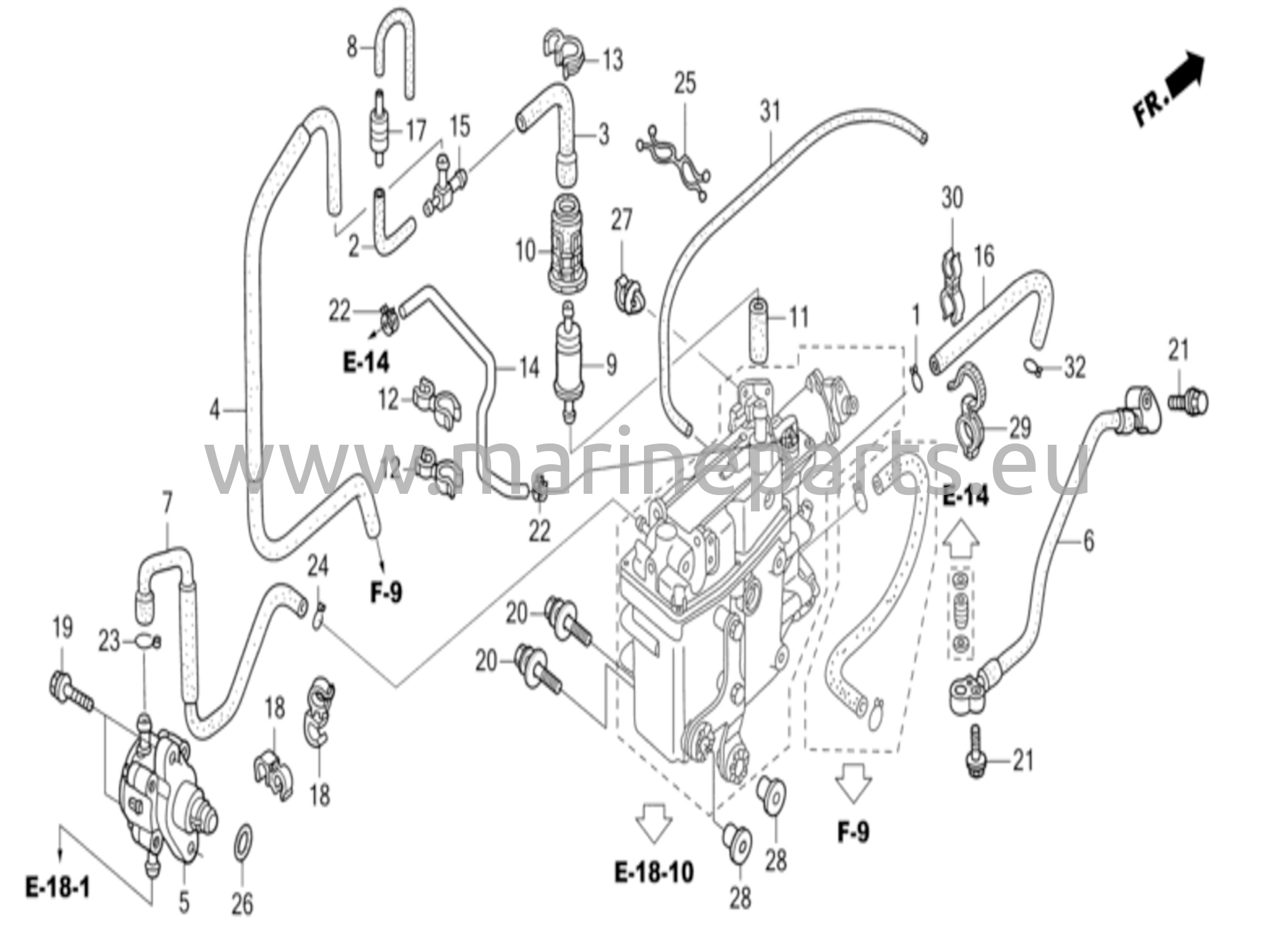 Polttoainepumppu/polttoaineletku