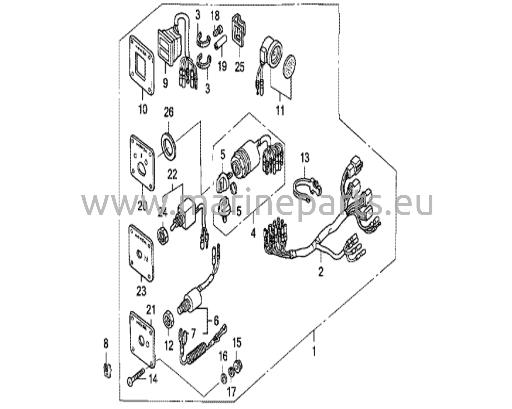 Kontrollpanel / strömbrytarkit