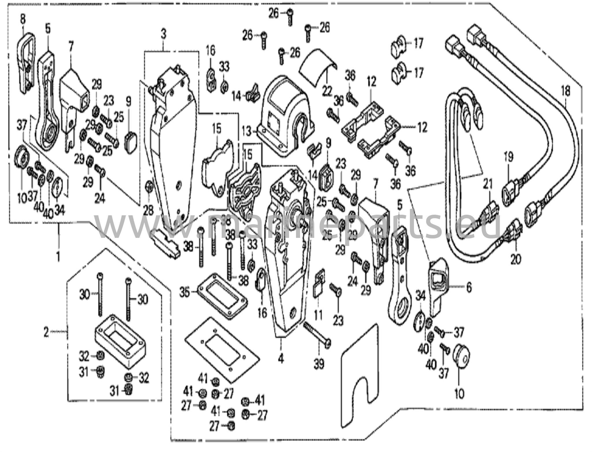 Fjärrkontroll (övermonterad dubbeltyp) (vänster)