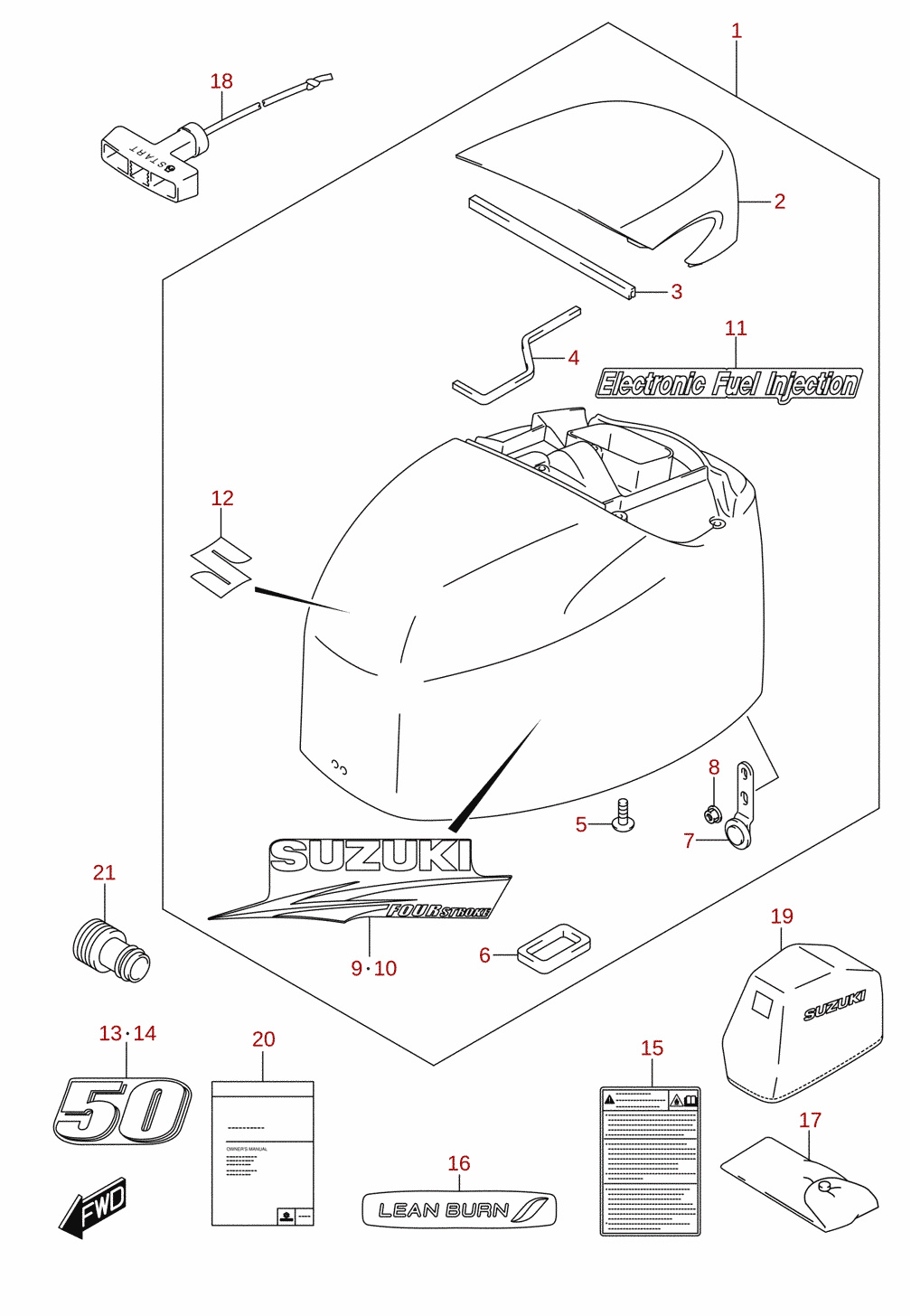 Engine cover (DF50ATH)