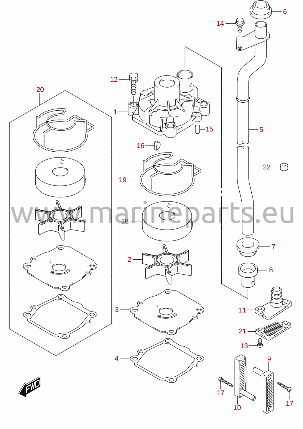 Vattenpump (DF60AVT, DF60AVTH)