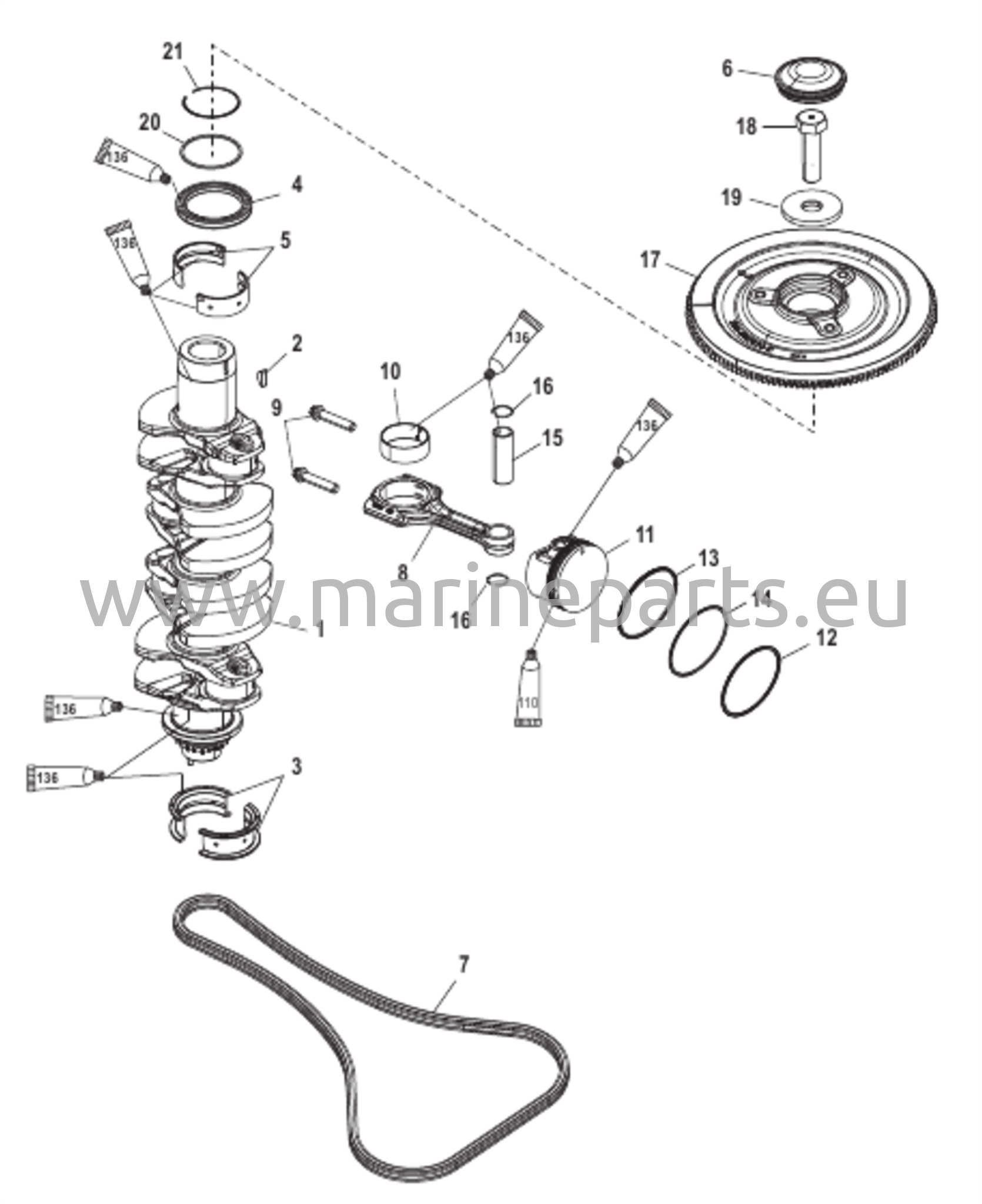 Kampiakseli, männät ja kiertokanget