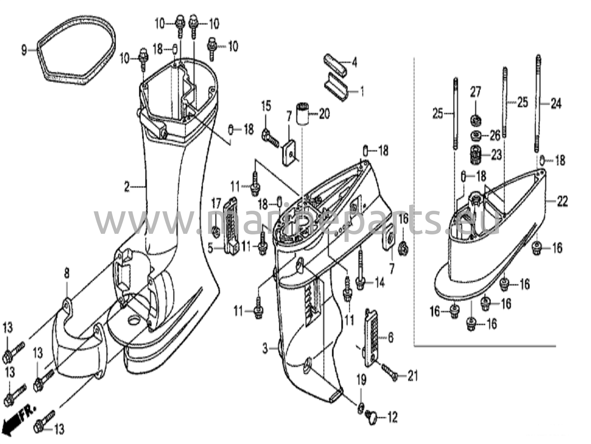Gear case/extension case